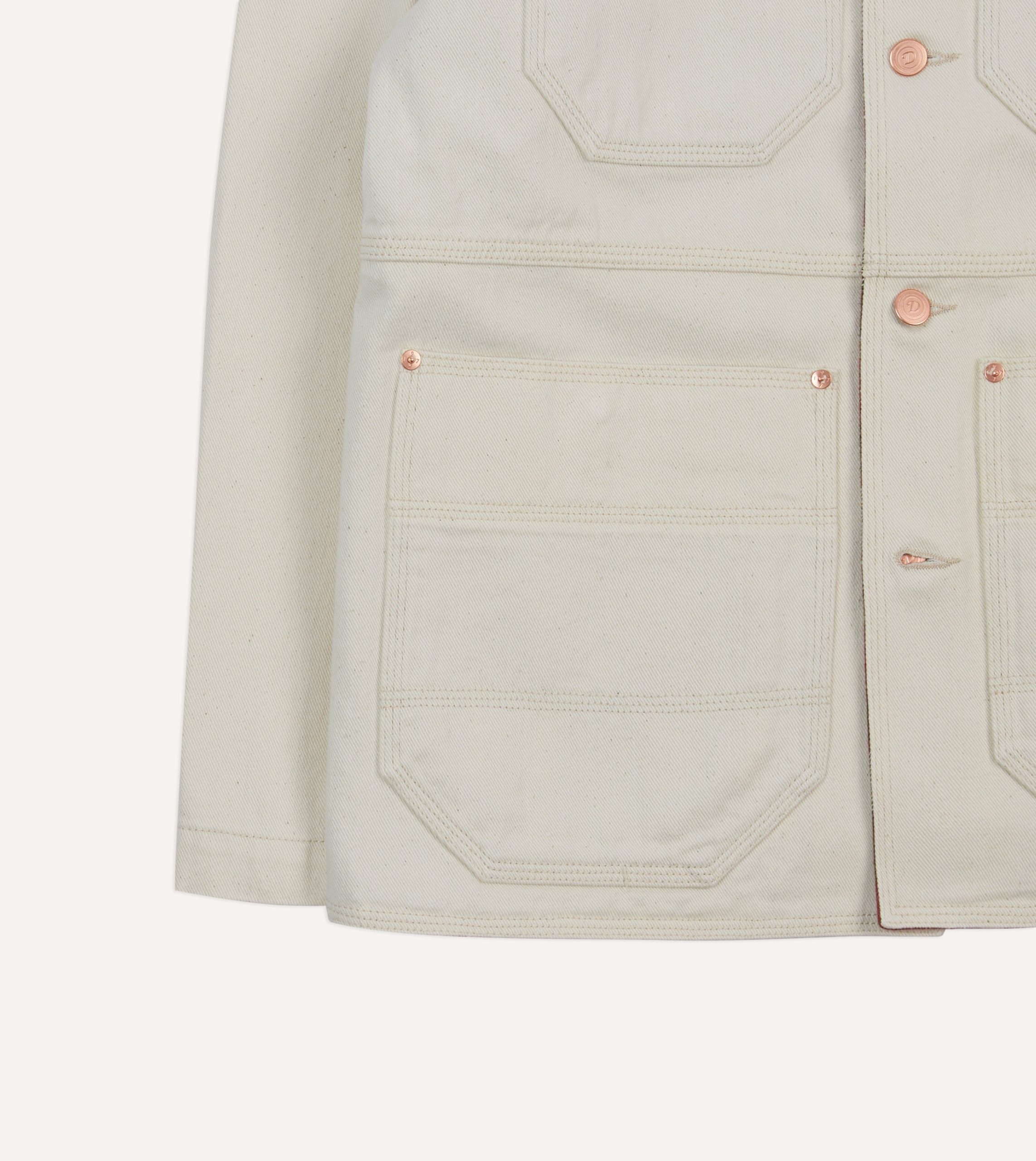 Ecru Denim Welder Jacket - Image 6