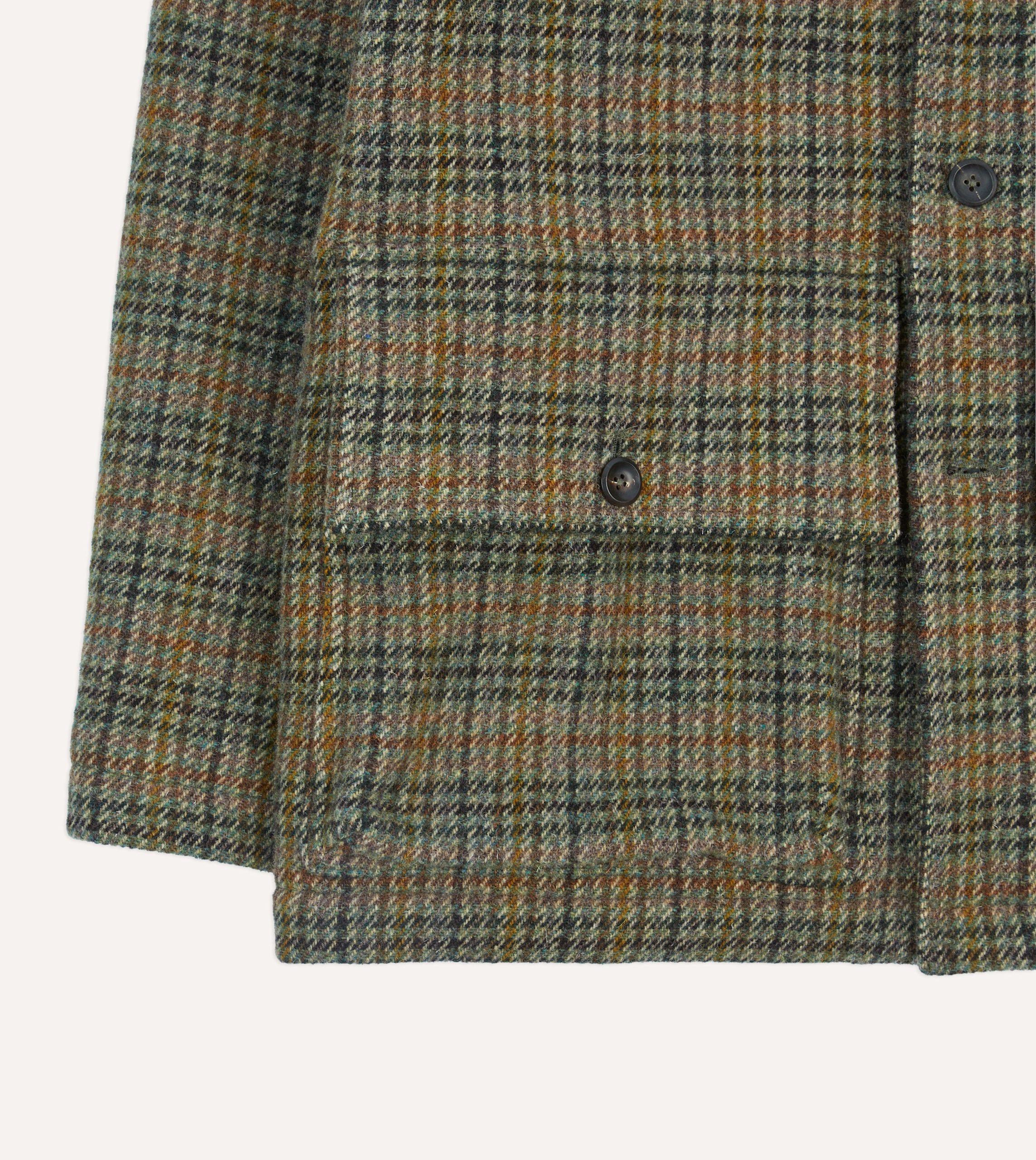 Green Check Tweed Donkey Jacket - Image 6