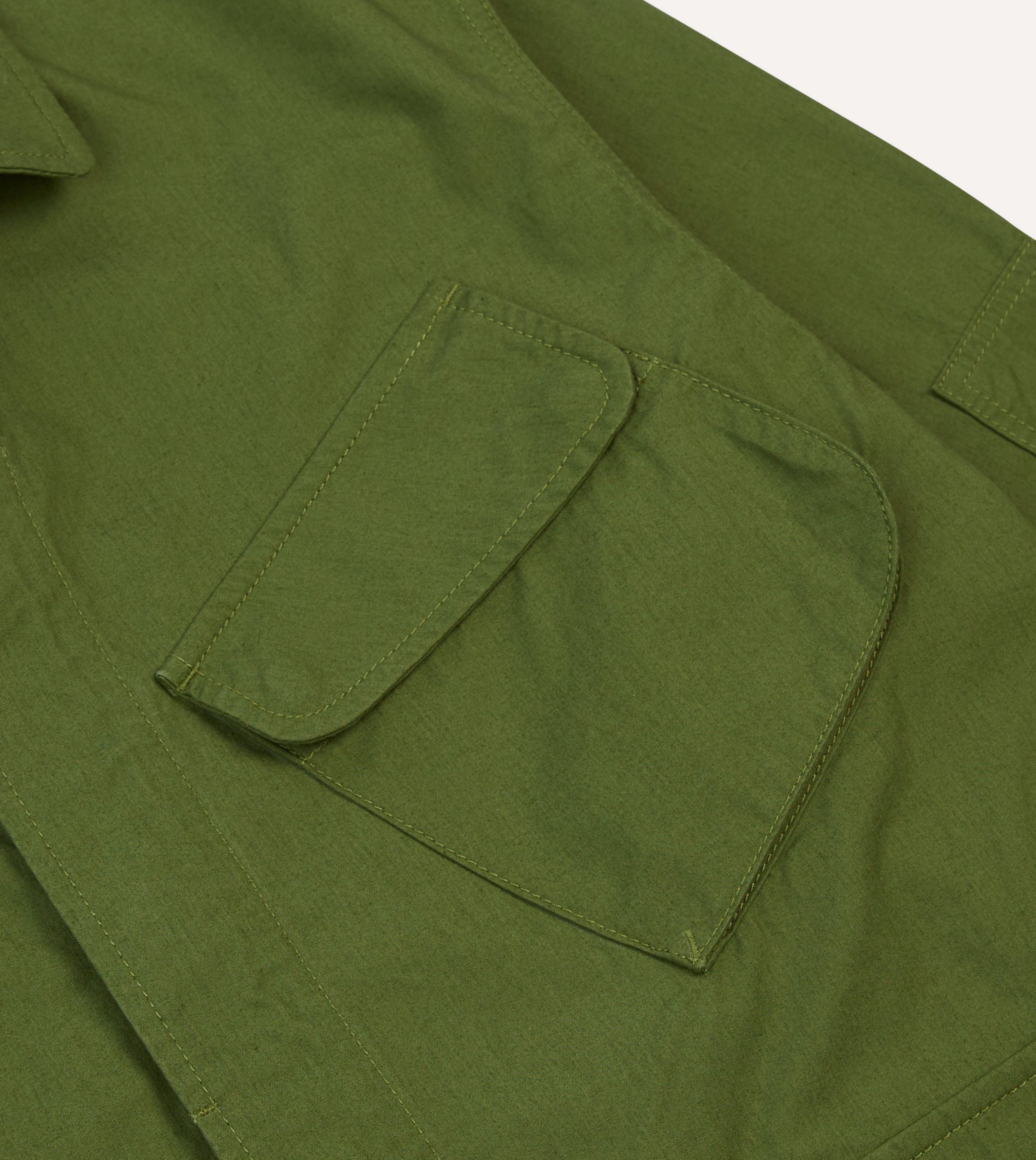 Olive Cotton Jungle Jacket - Image 5