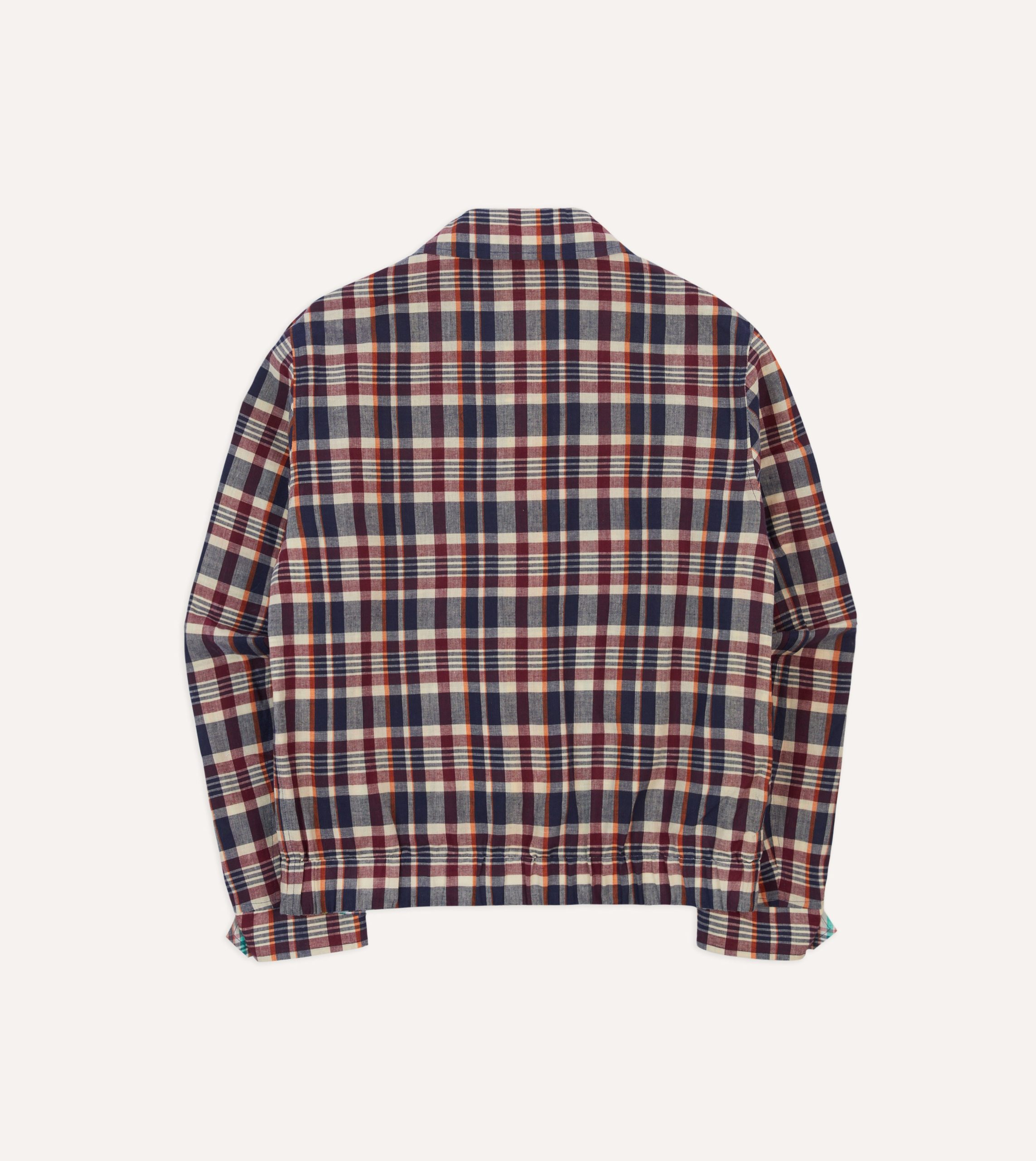 Waxed Madras Cotton Tennis Blouson Jacket - Image 7