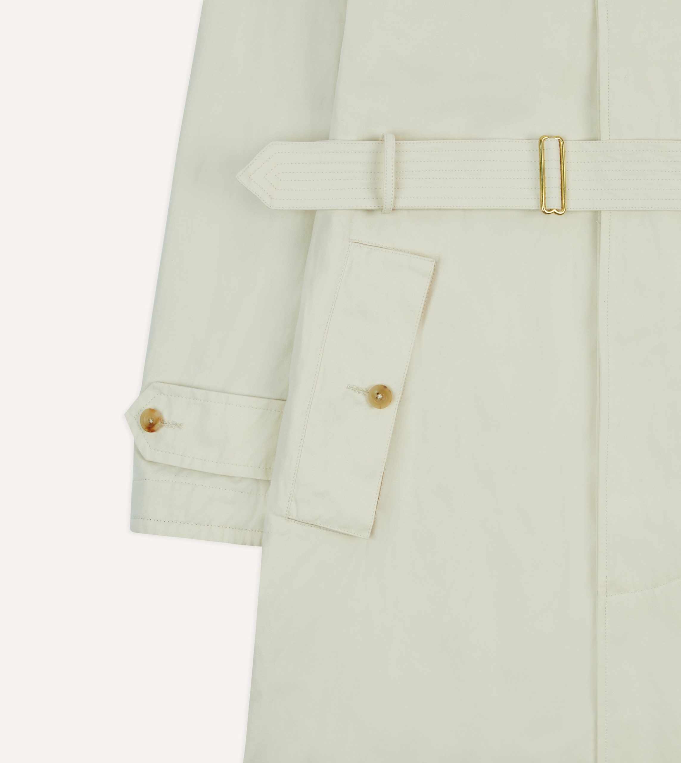 Ecru Cotton Dispatch Raincoat - Image 6