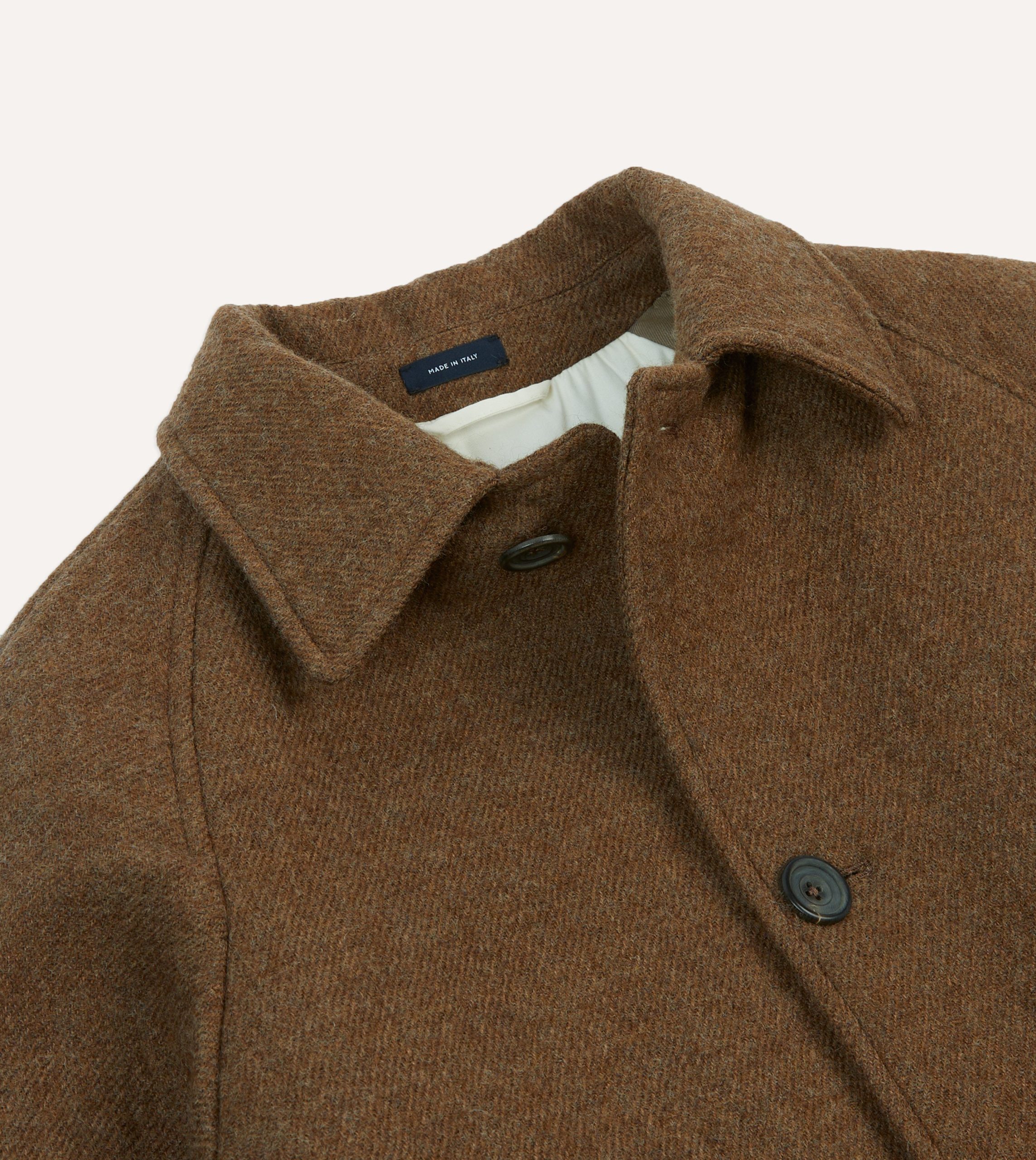 Brown Wool Car Coat - Image 3