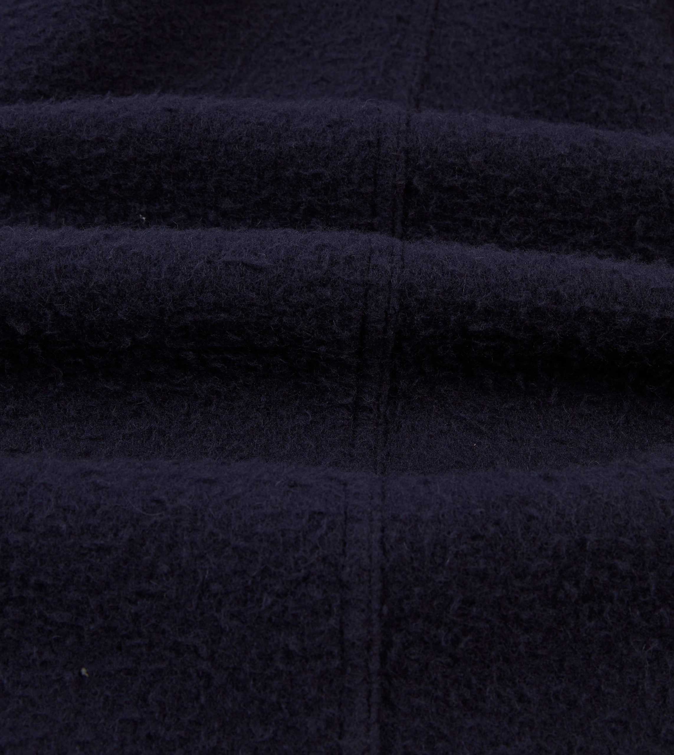 Navy Casentino Wool Short Duffle Coat - Image 2
