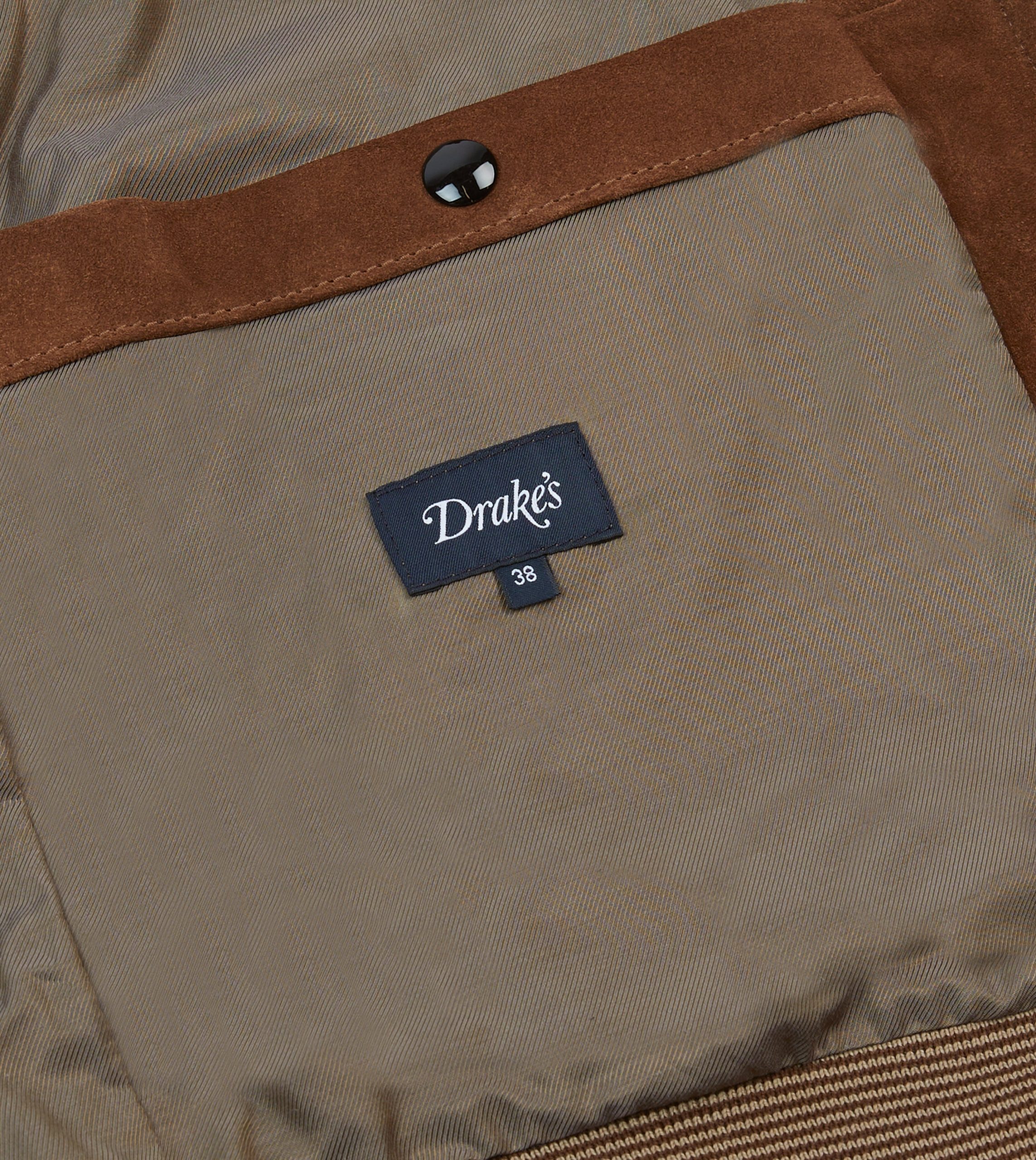 Tobacco Heavyweight Suede A-2 Bomber Jacket - Image 7