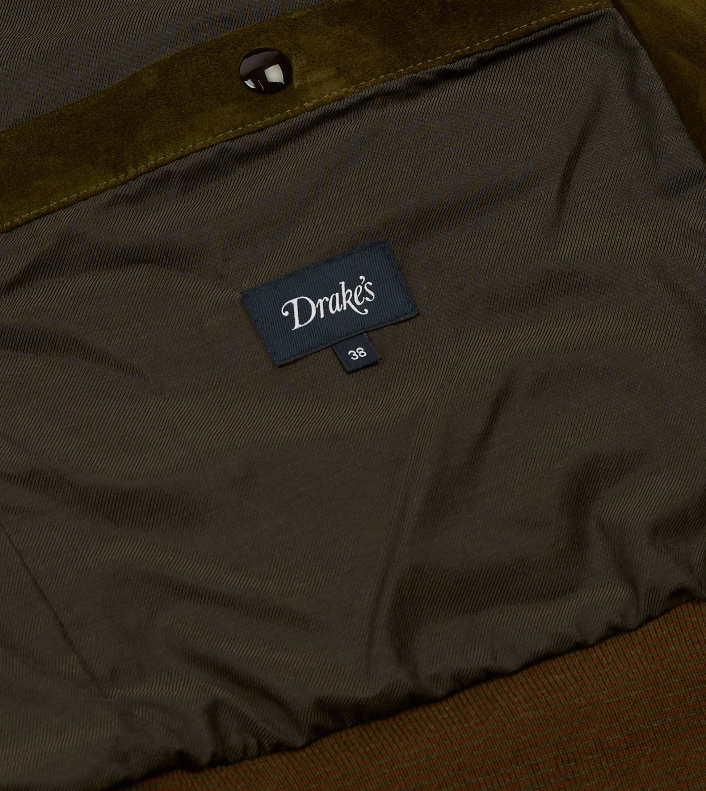 Green Heavyweight Suede A-2 Bomber Jacket - Image 7