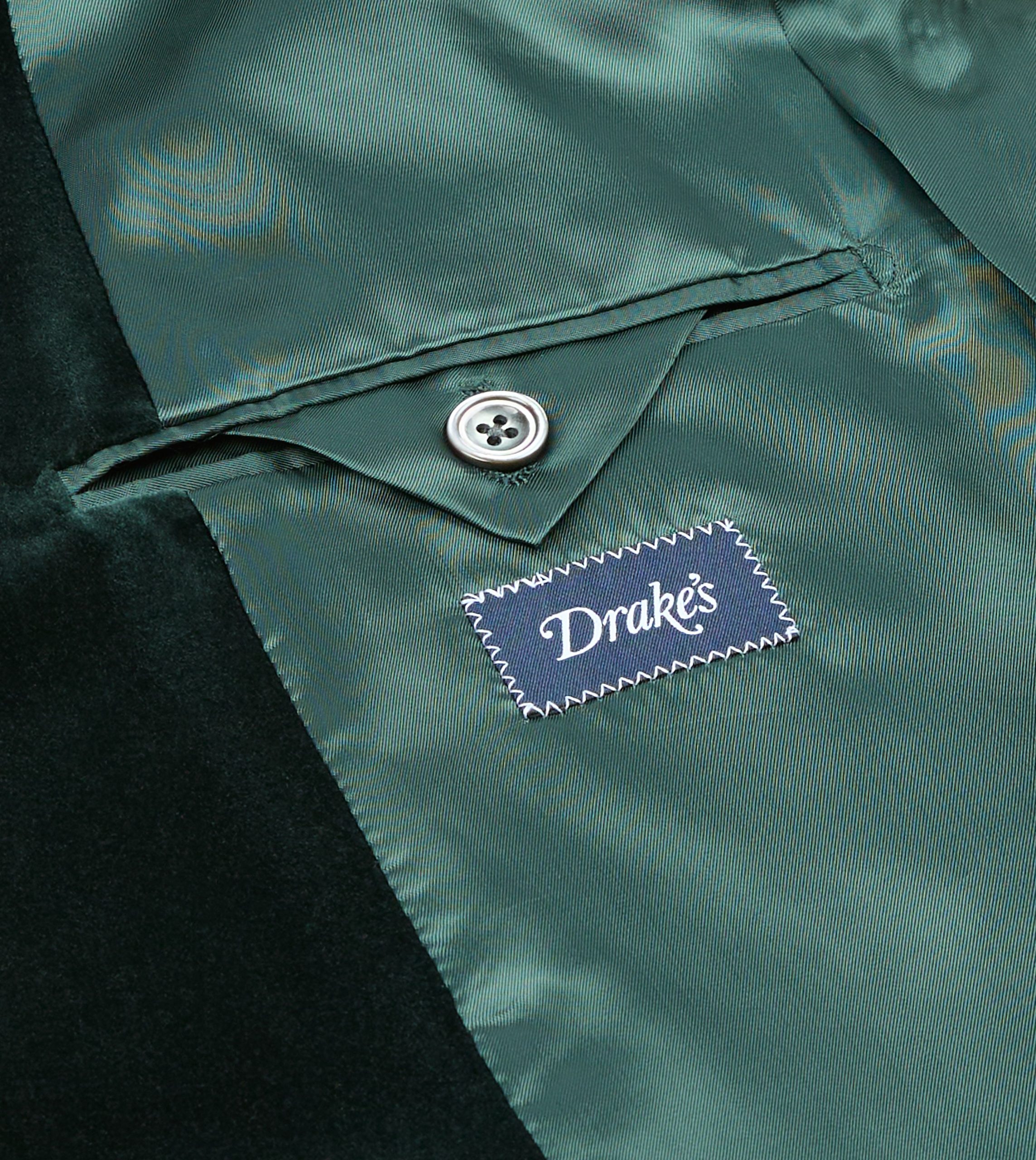 Green Velvet Double-Breasted Blazer - Image 7