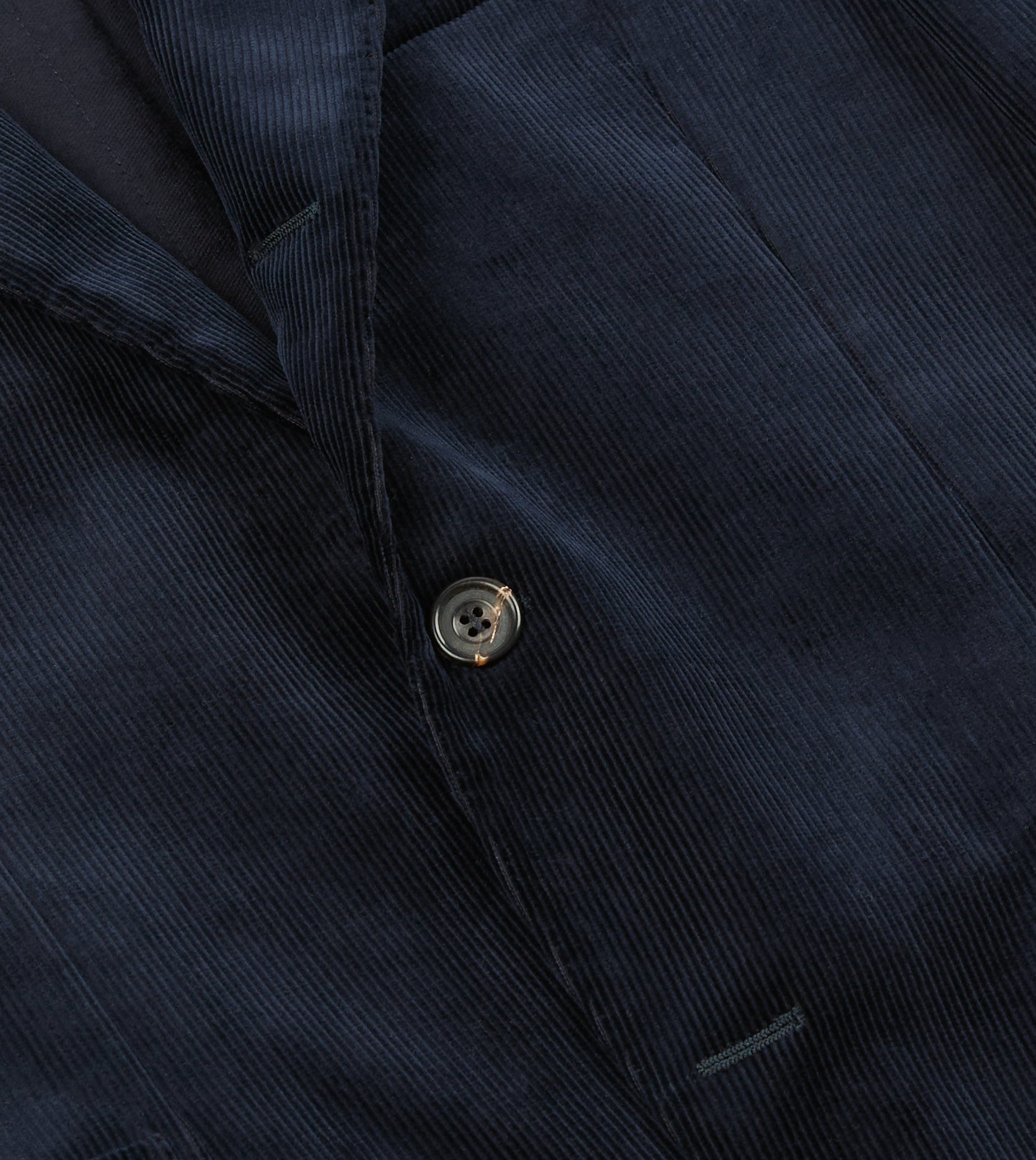 Navy Mid-Wale Cotton Corduroy Tailored Jacket - Image 5
