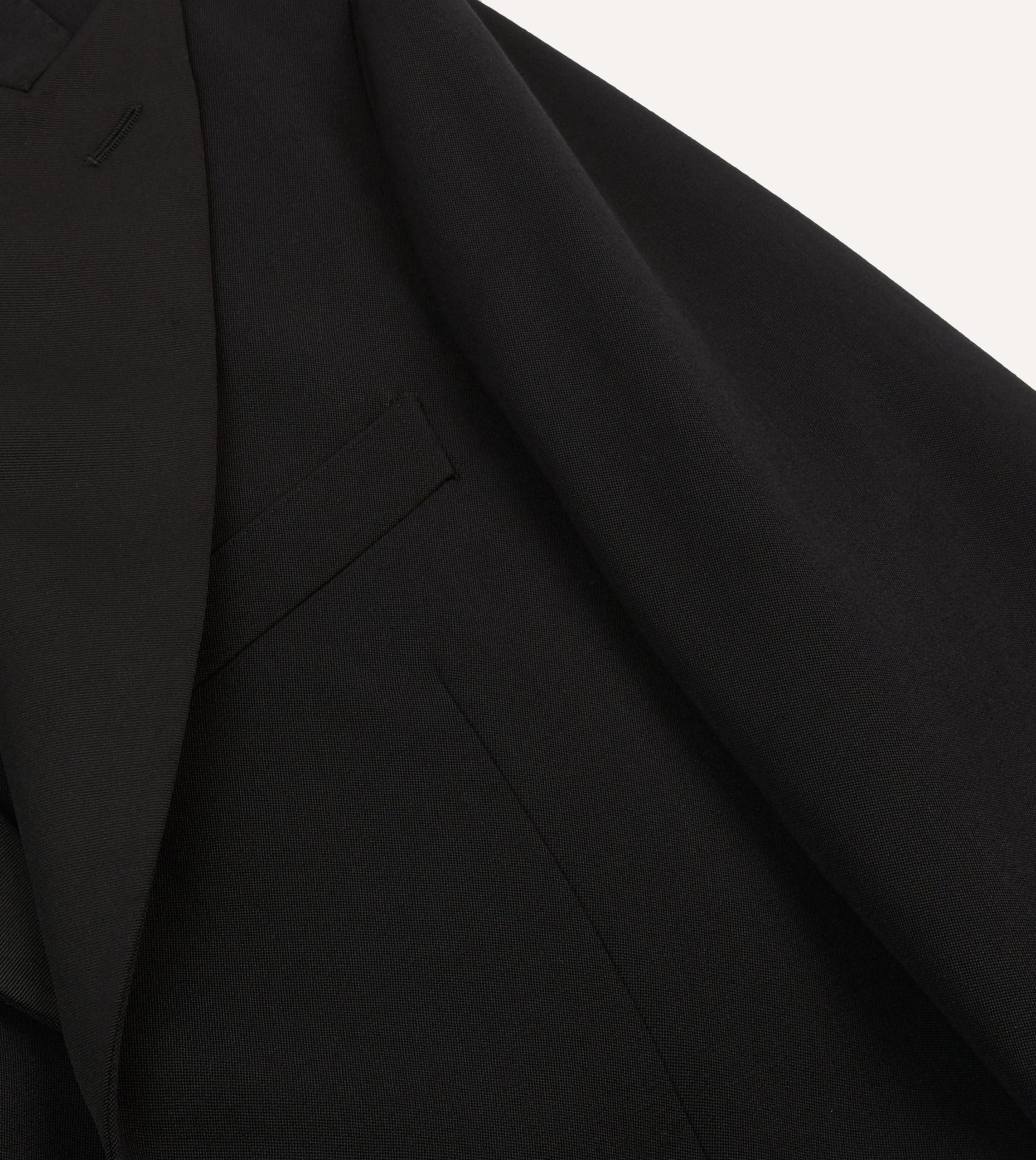 Black Barathea Wool Dinner Jacket - Image 4