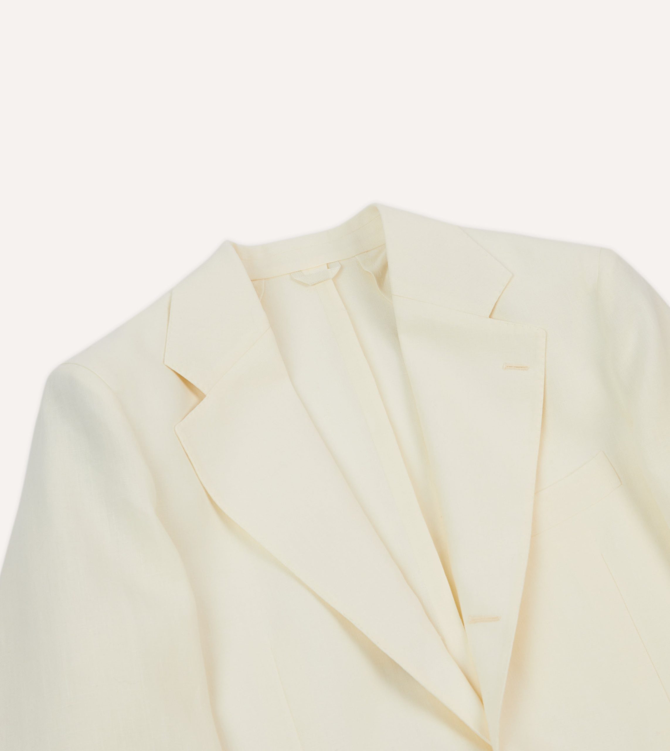 Ecru Irish Linen Tailored Jacket - Image 3
