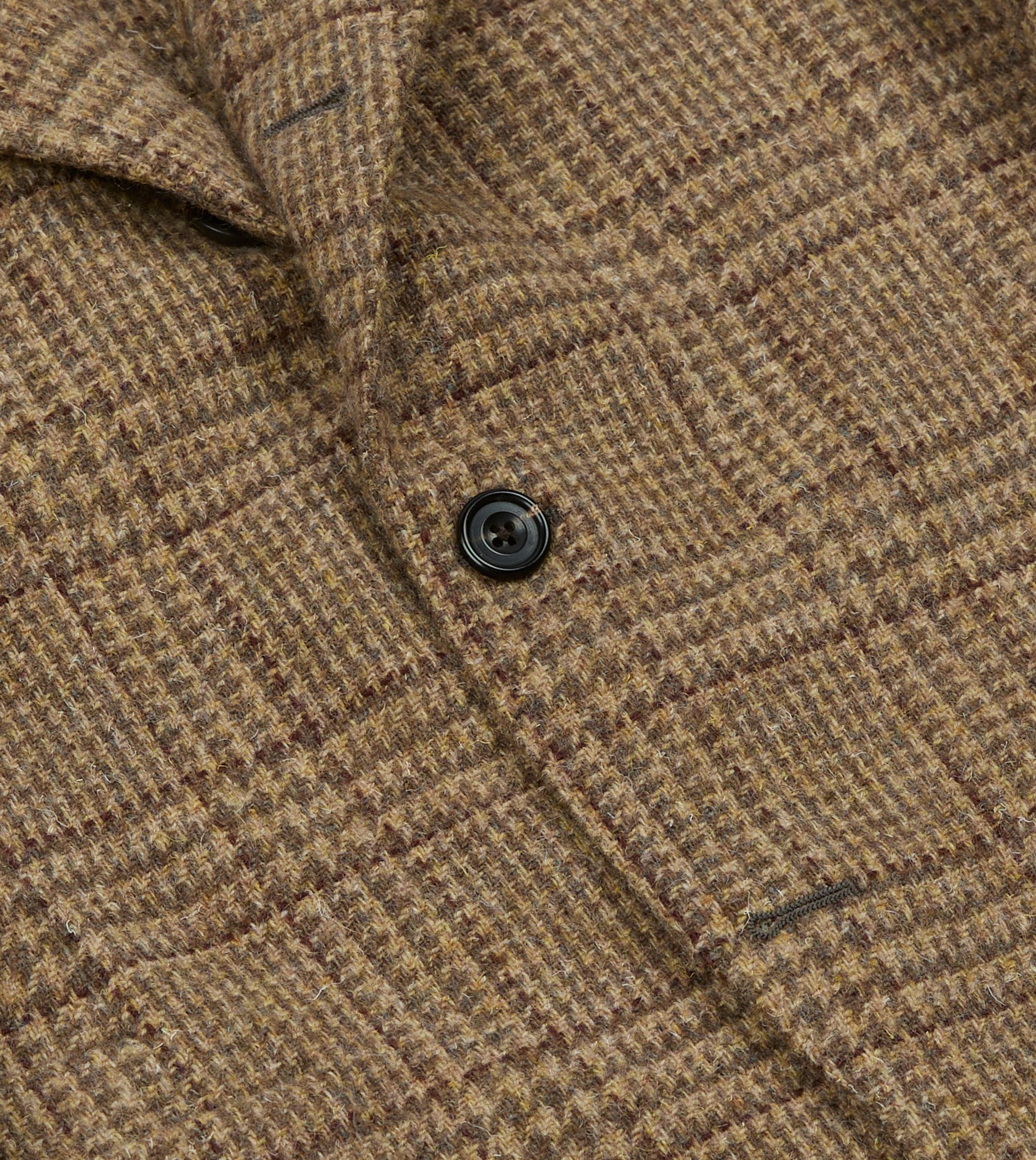 Beige Prince of Wales Check Tweed Blazer - Image 5