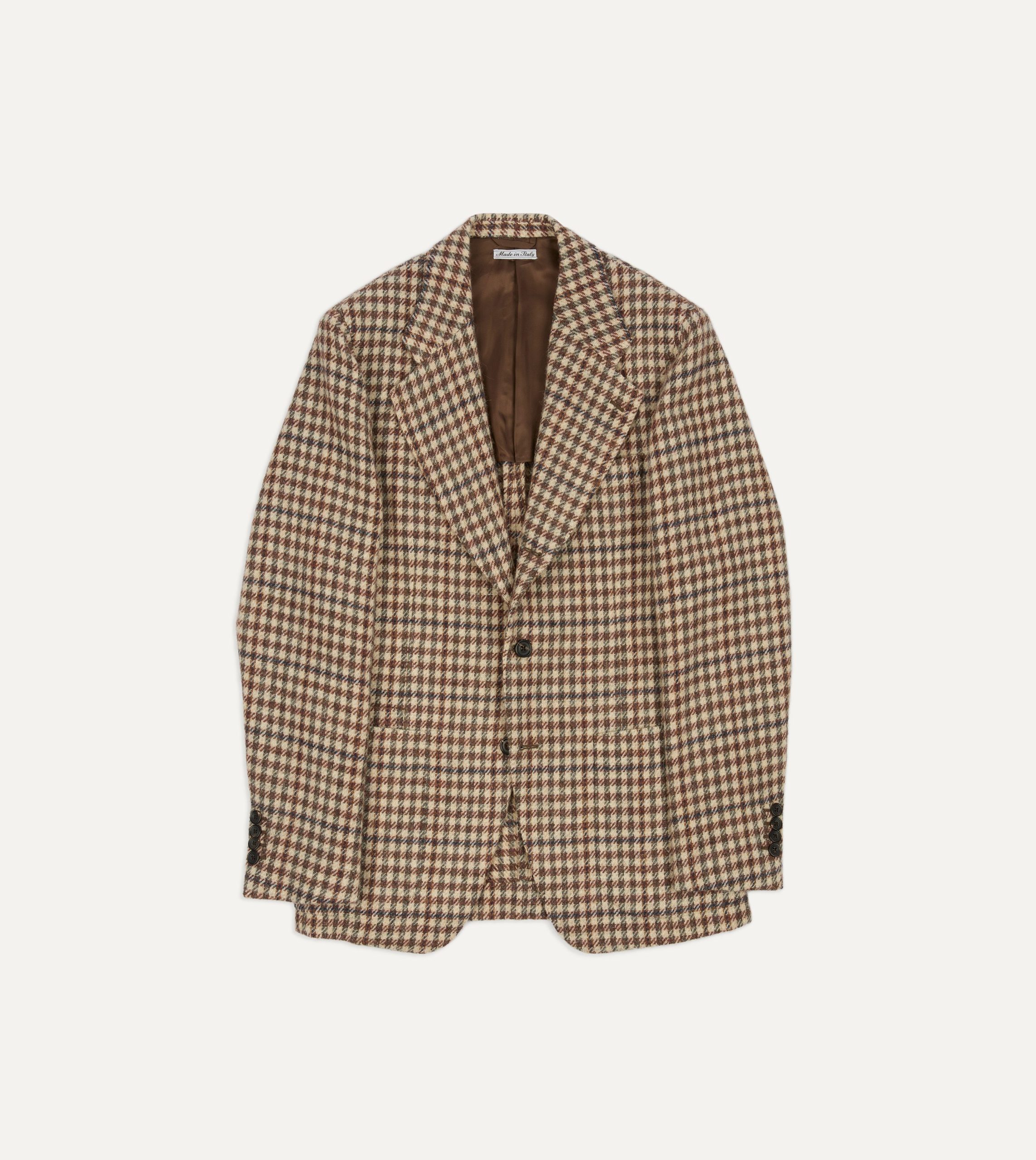 Ecru Gun Club Check Tweed Blazer