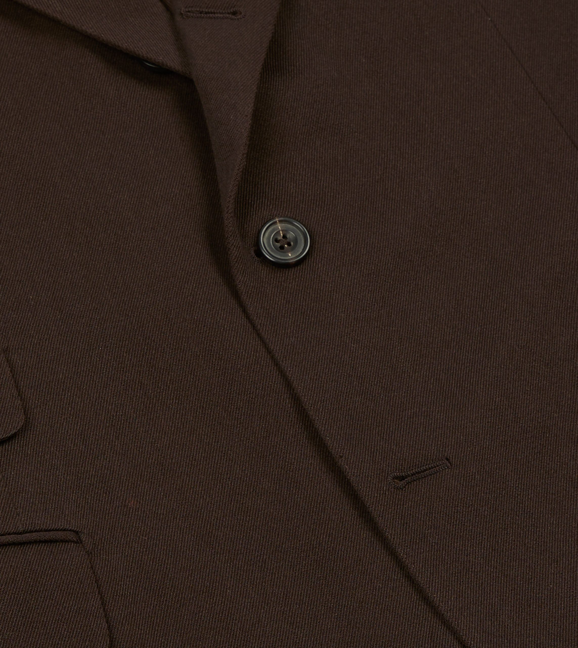 Brown Wool-Cotton Tailored Jacket - Image 5