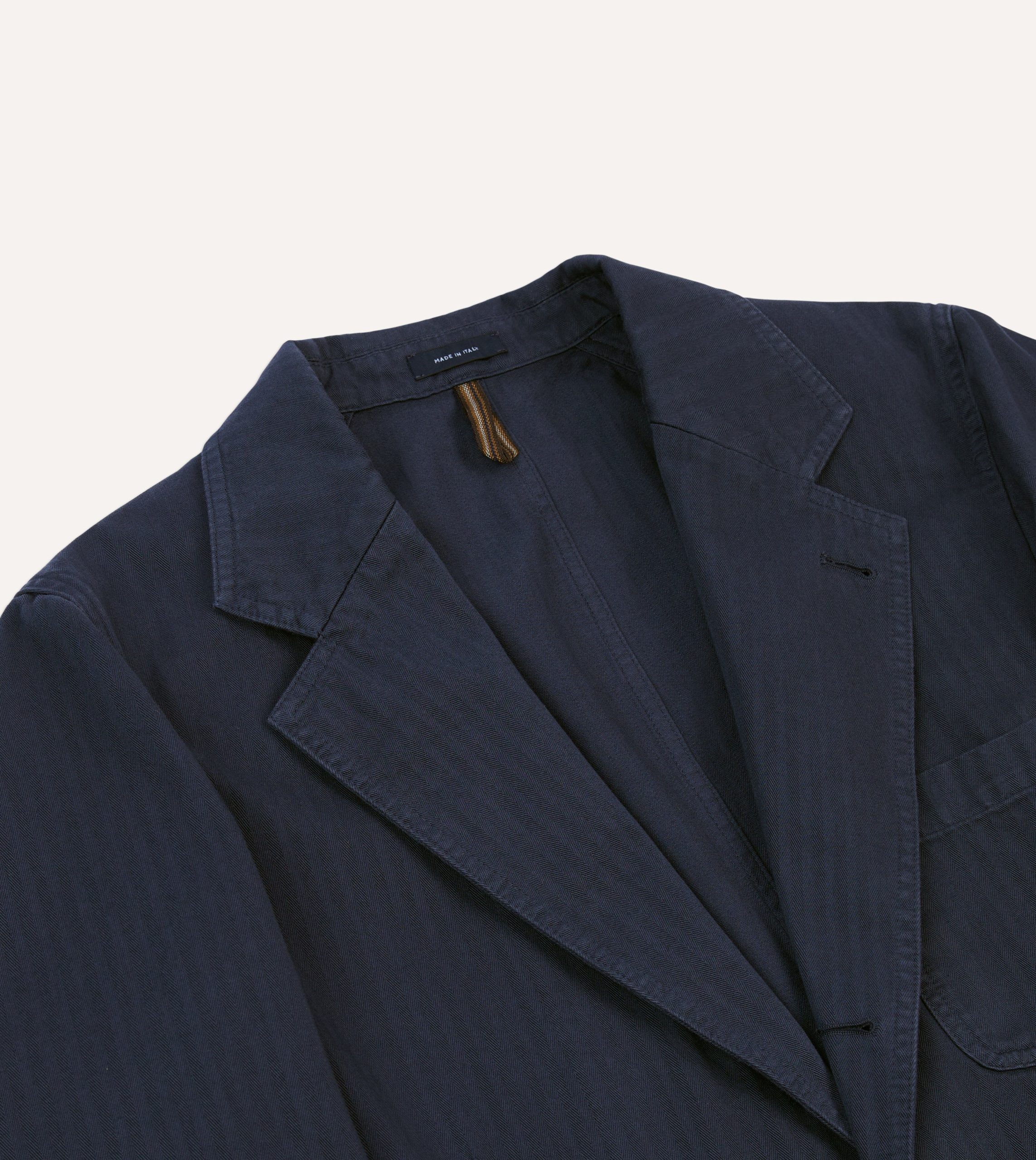 Navy Herringbone Cotton Games Blazer Mk. I - Image 3