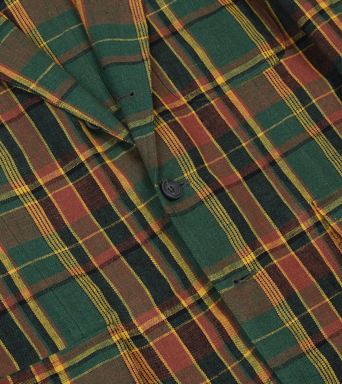 Green Linen Madras Check Games Blazer Mk. I - Image 4