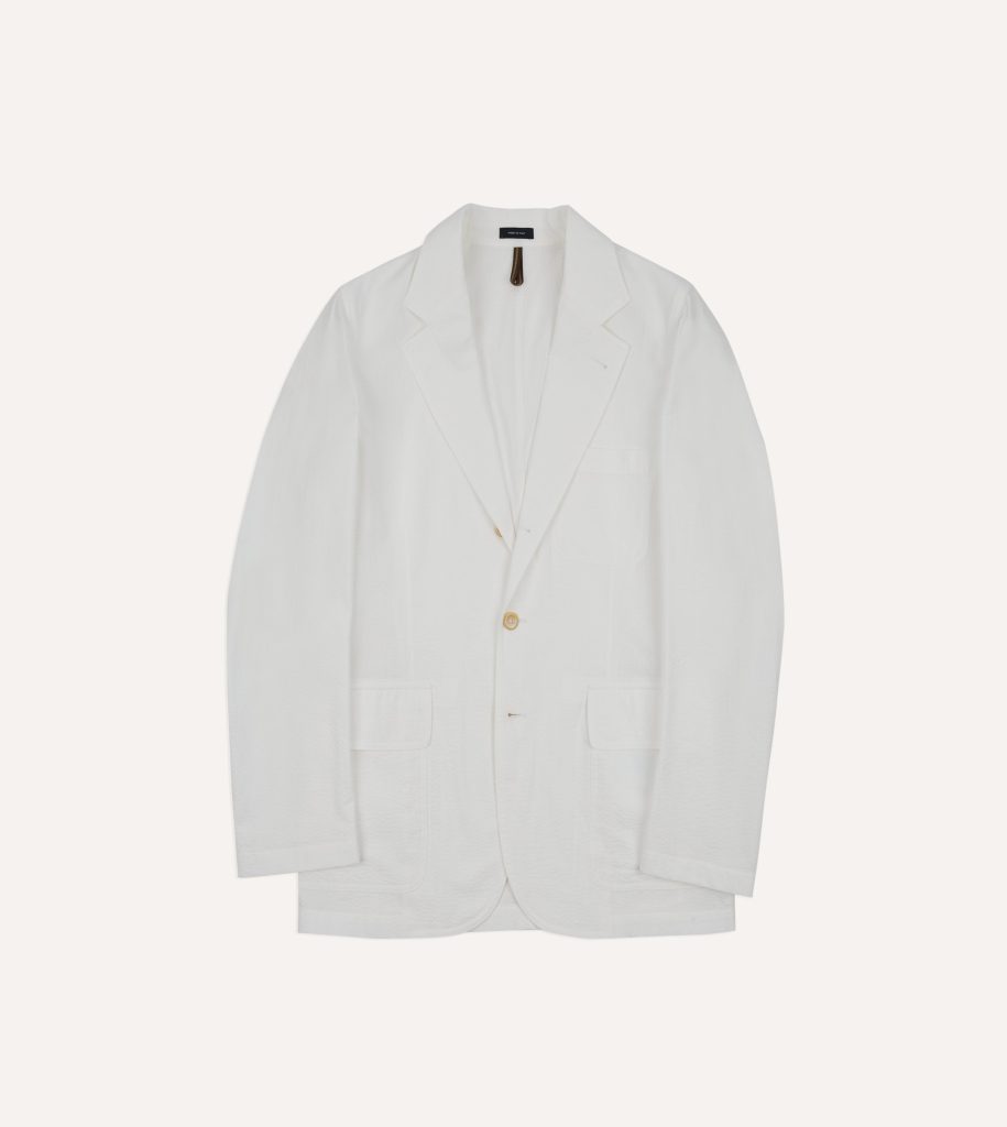 Michael McGregor for Drake's White Seersucker Games Blazer Mk. I