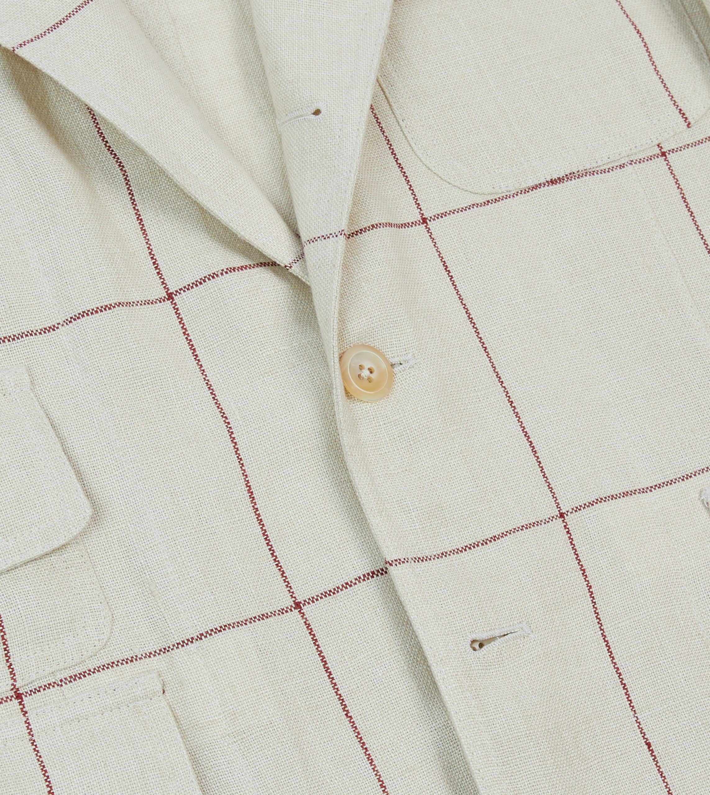Ecru and Red Windowpane Check Games Blazer Mk. IV - Image 5