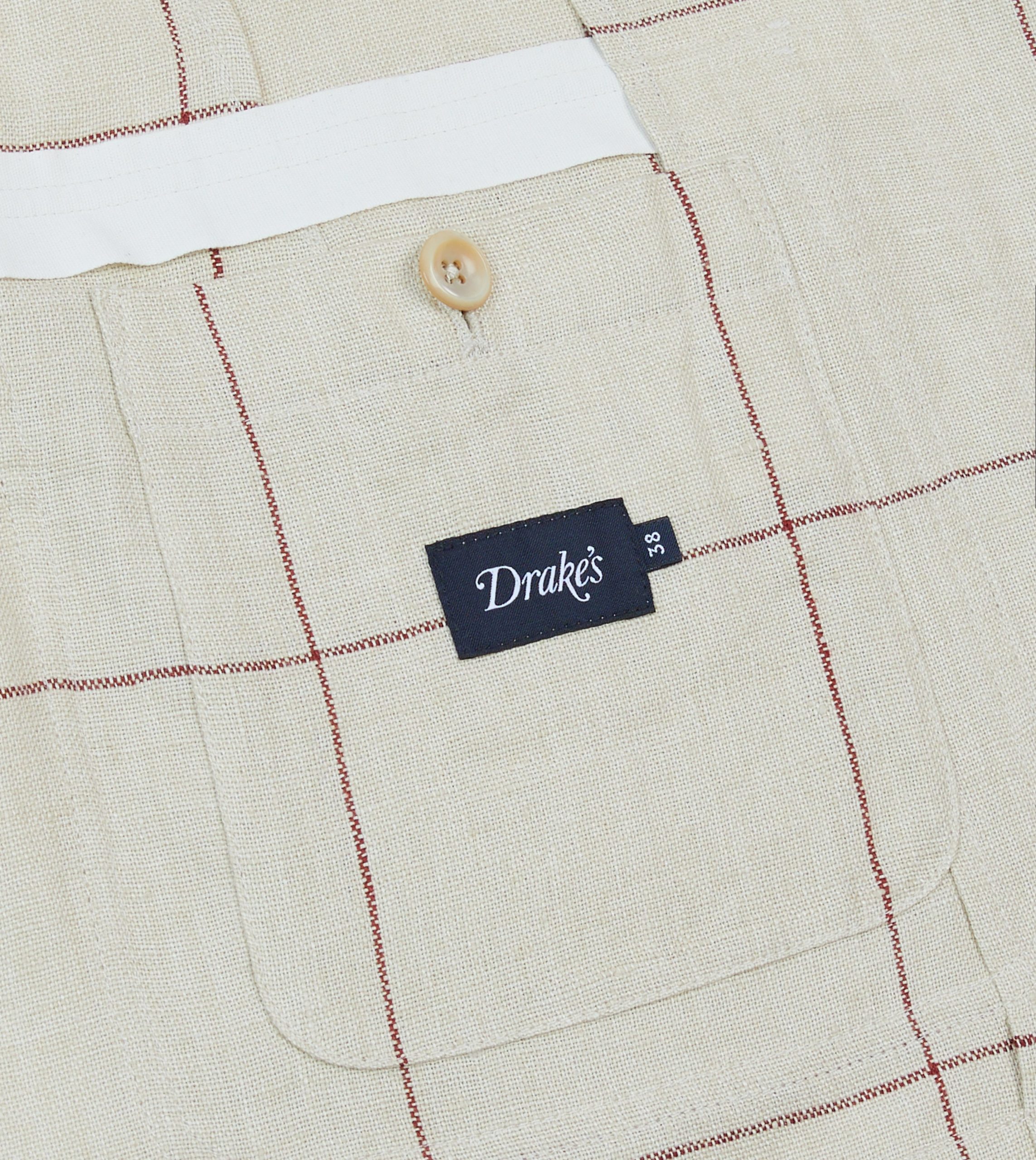 Ecru and Red Windowpane Check Games Blazer Mk. IV - Image 7