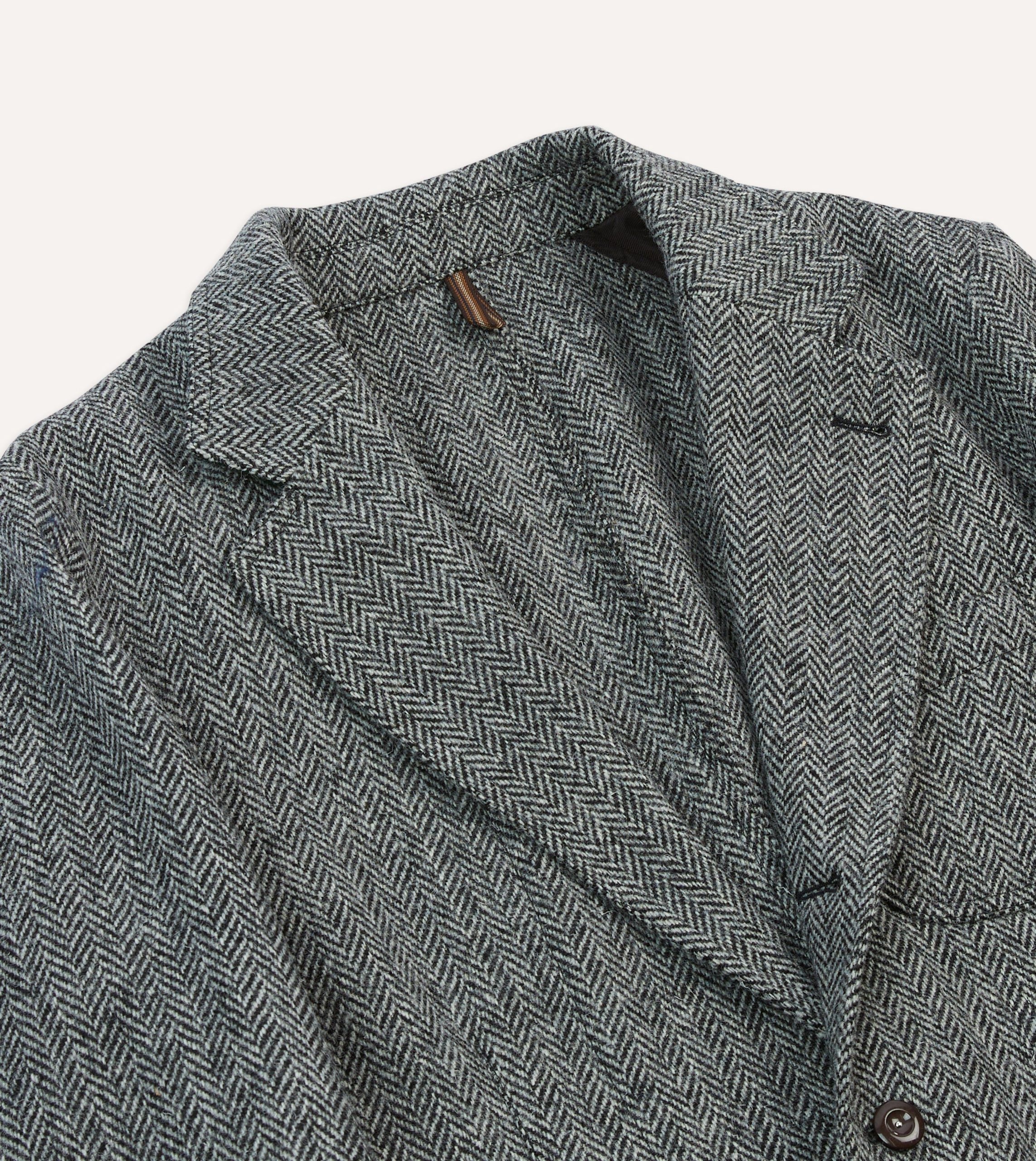 Grey Herringbone Harris Tweed Games Blazer Mk. VII - Image 3