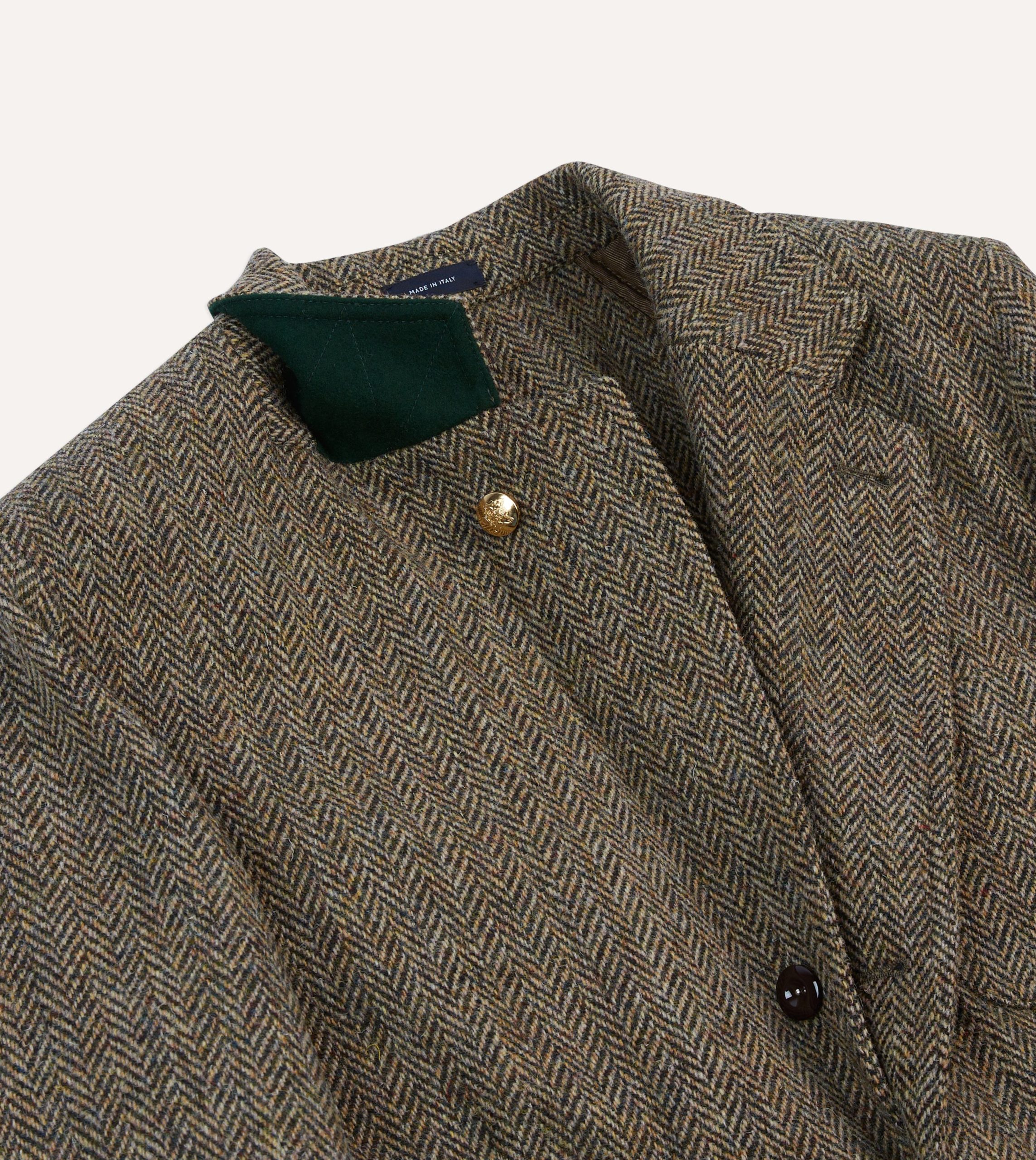 Olive Herringbone Harris Tweed Games Blazer Mk. VII - Image 4