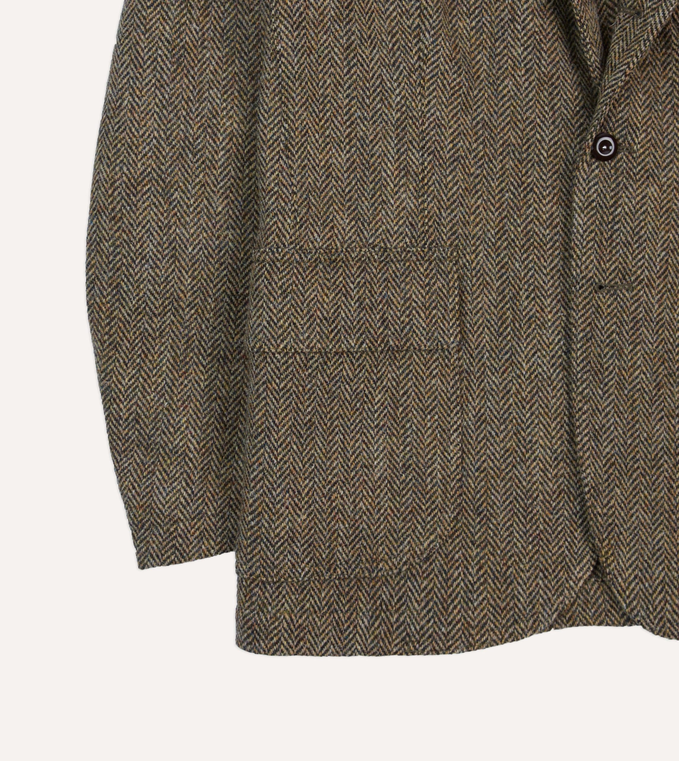 Olive Herringbone Harris Tweed Games Blazer Mk. VII - Image 7