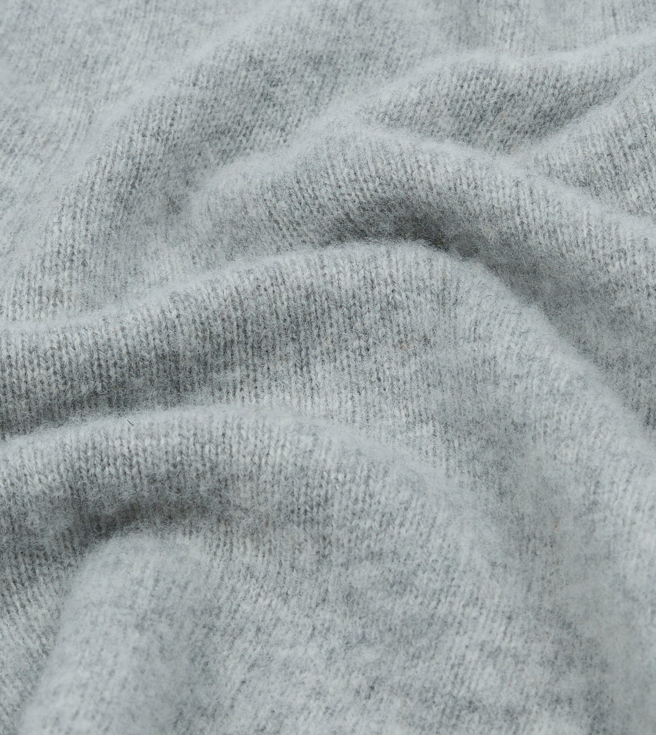 Light Grey Brushed Shetland Crew Neck Jumper - Image 2