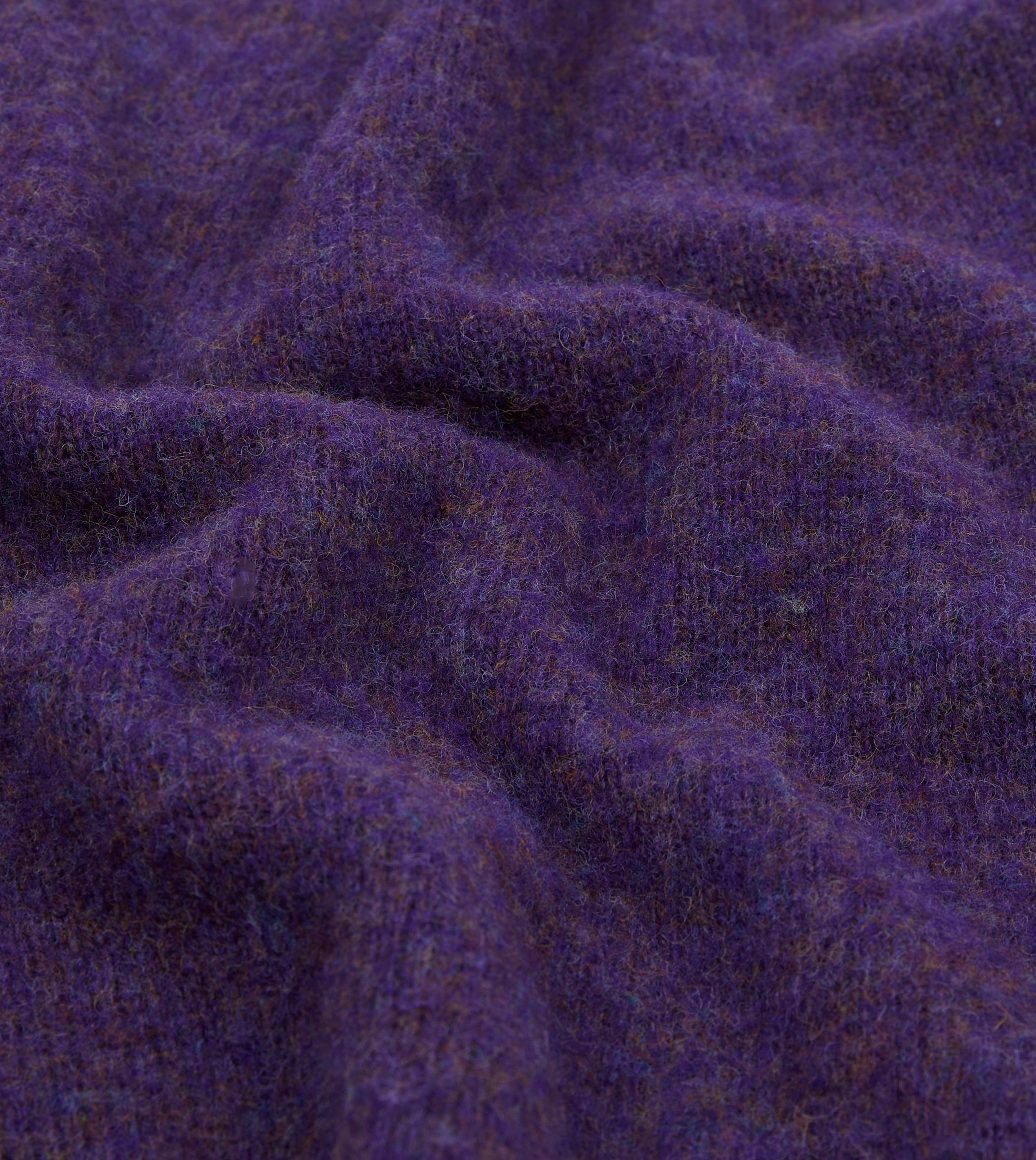Lavender Brushed Shetland Crew Neck Jumper - Image 2