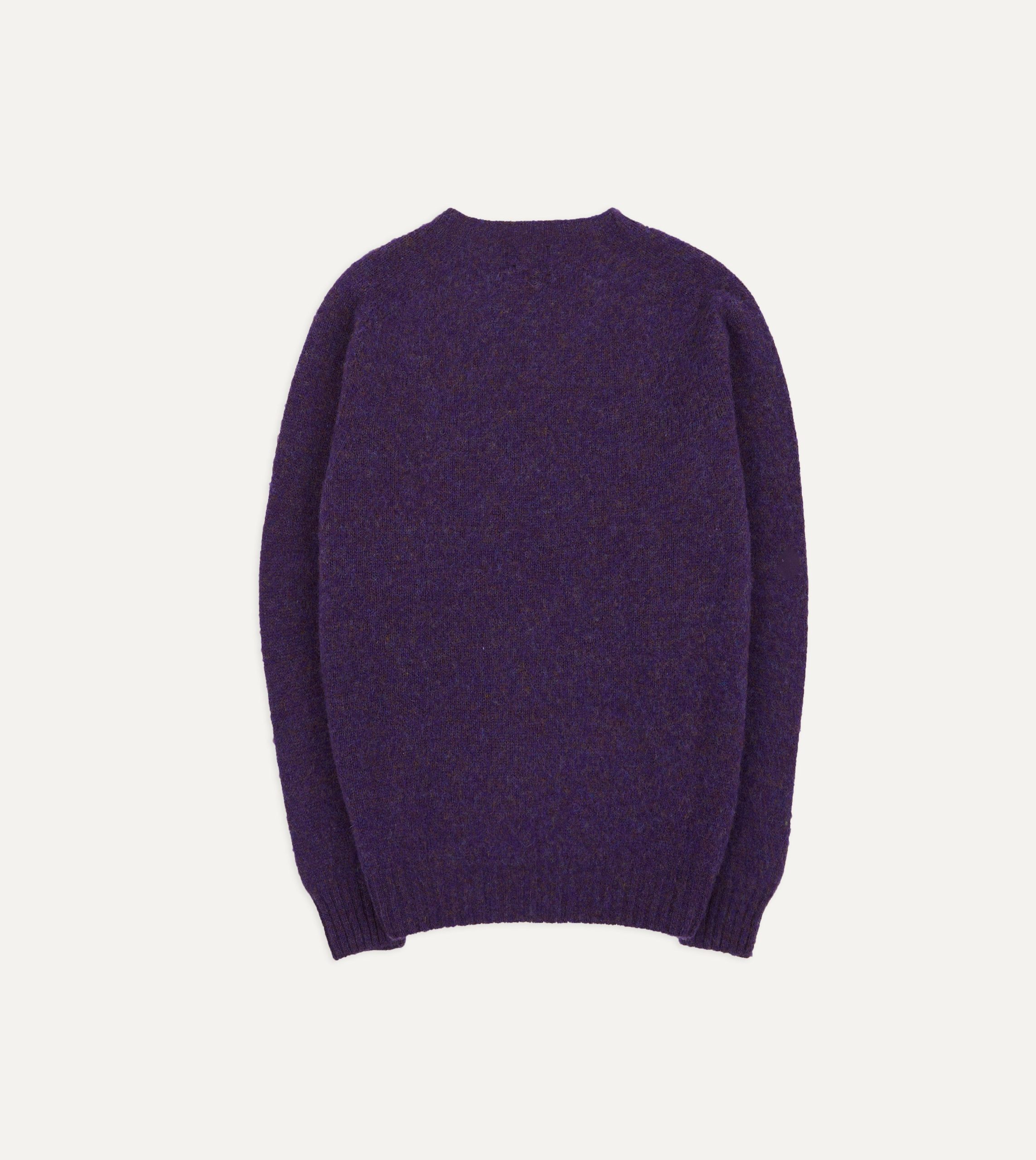 Lavender Brushed Shetland Crew Neck Jumper - Image 5