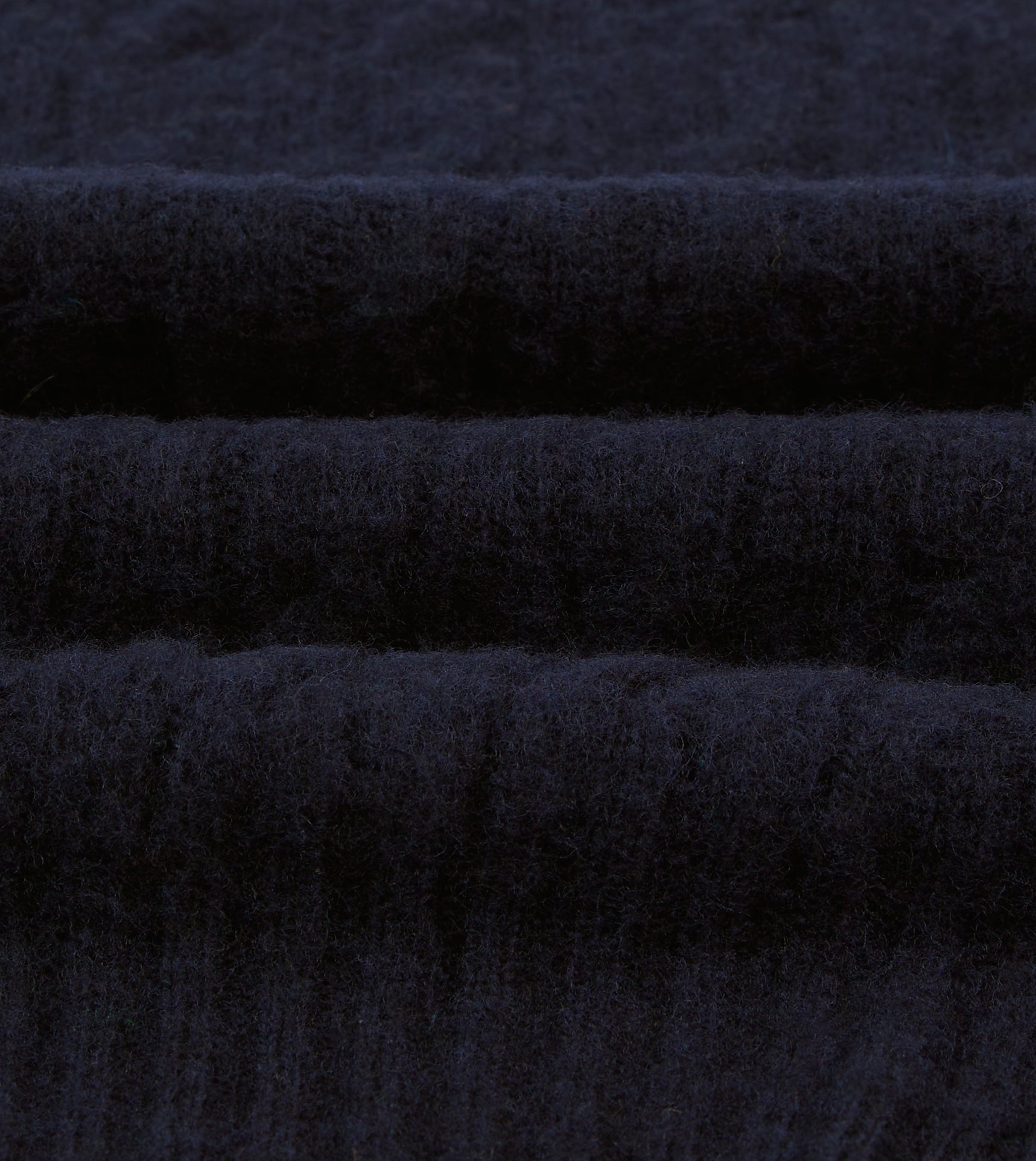 Navy Brushed Cable Knit Shetland Crew Neck Jumper - Image 2