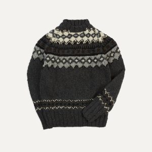 Chamula Grey Fairisle Merino Jumper