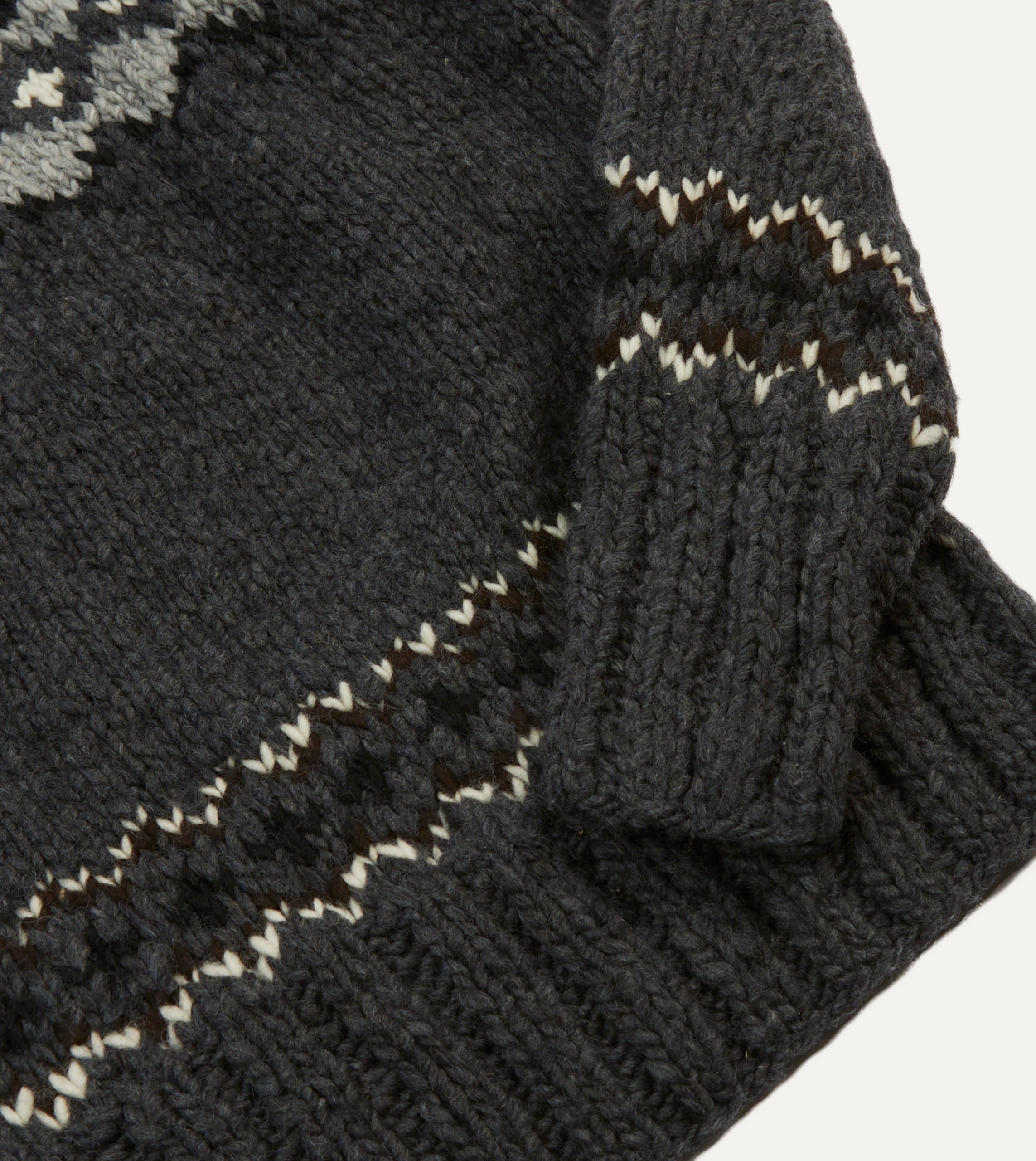 Chamula Grey Fairisle Merino Jumper - Image 4