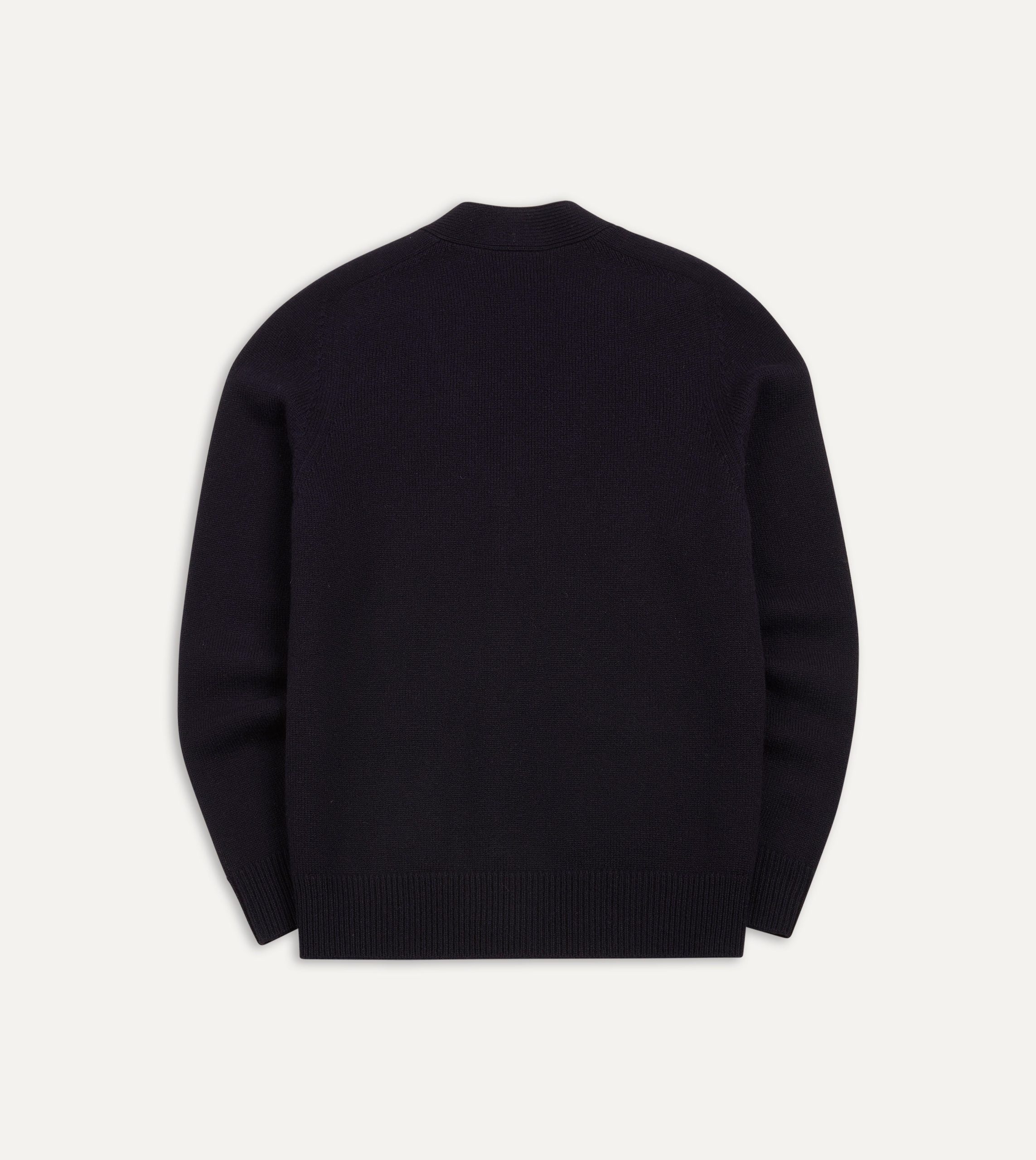 Navy Lambswool 6 Button Cardigan - Image 5