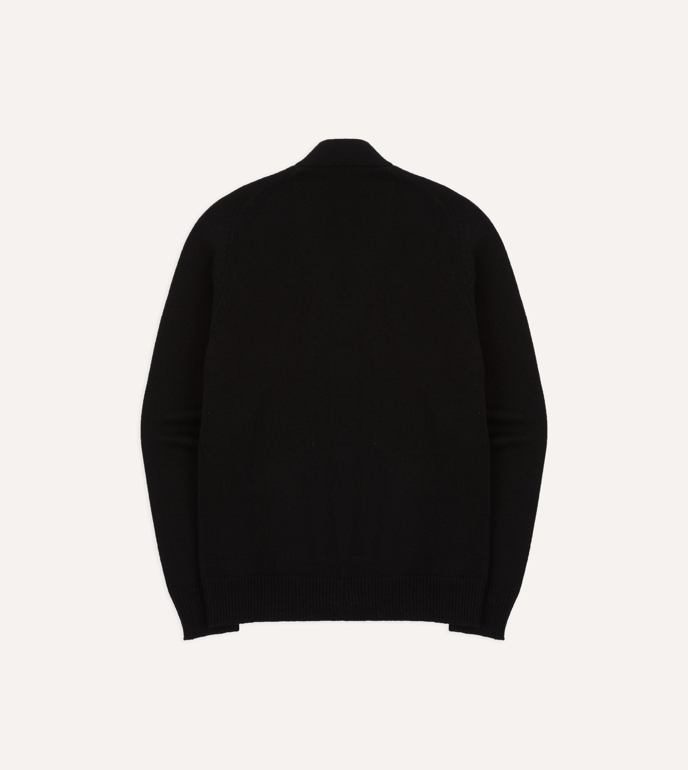 Black Lambswool 6 Button Cardigan - Image 7