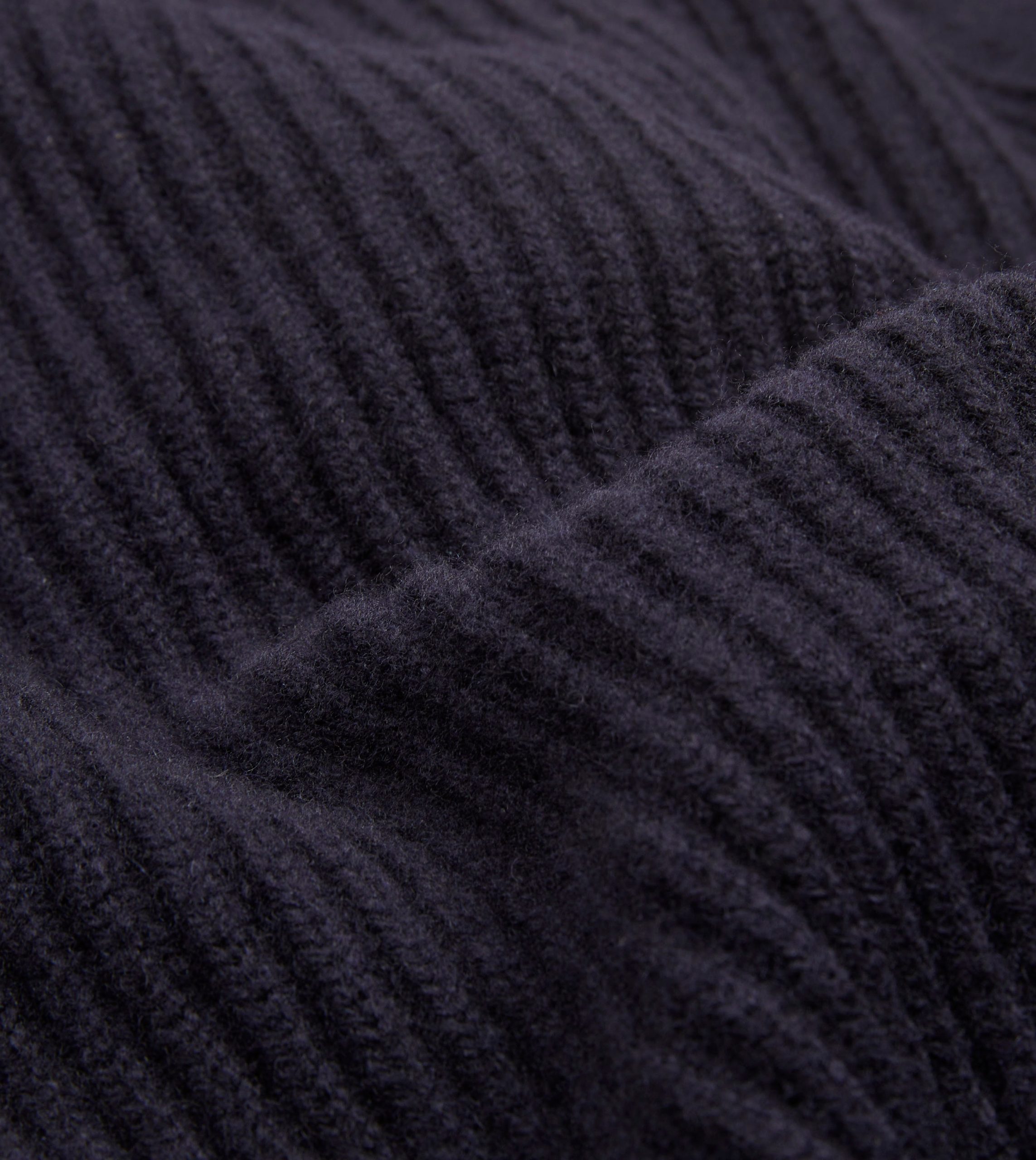 Navy Lambswool Shawl Collar Cardigan - Image 2