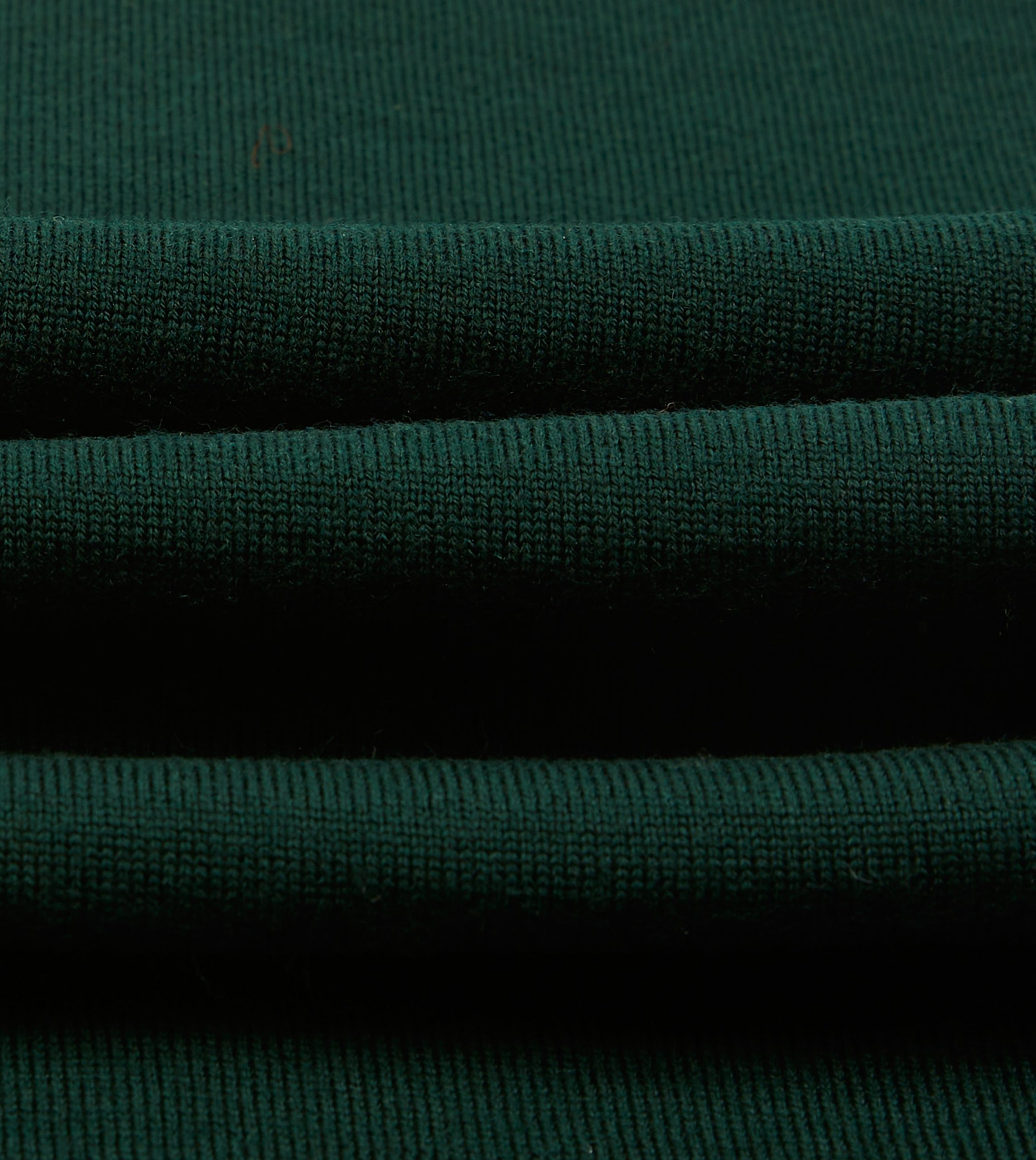 Green Merino Wool Knitted Rugby Shirt - Image 2