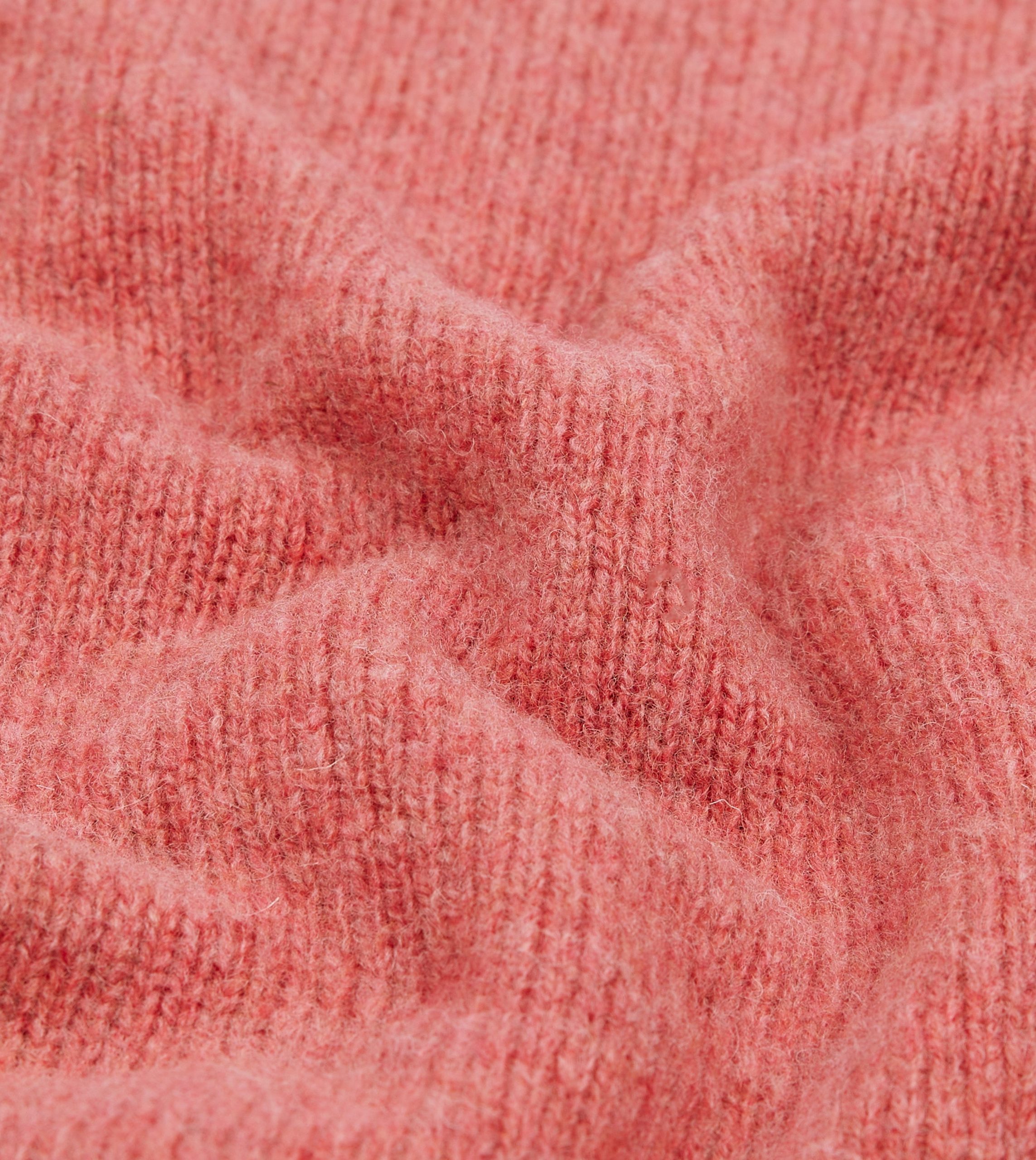 Pink Brushed Shetland Mock Neck Jumper - Image 2