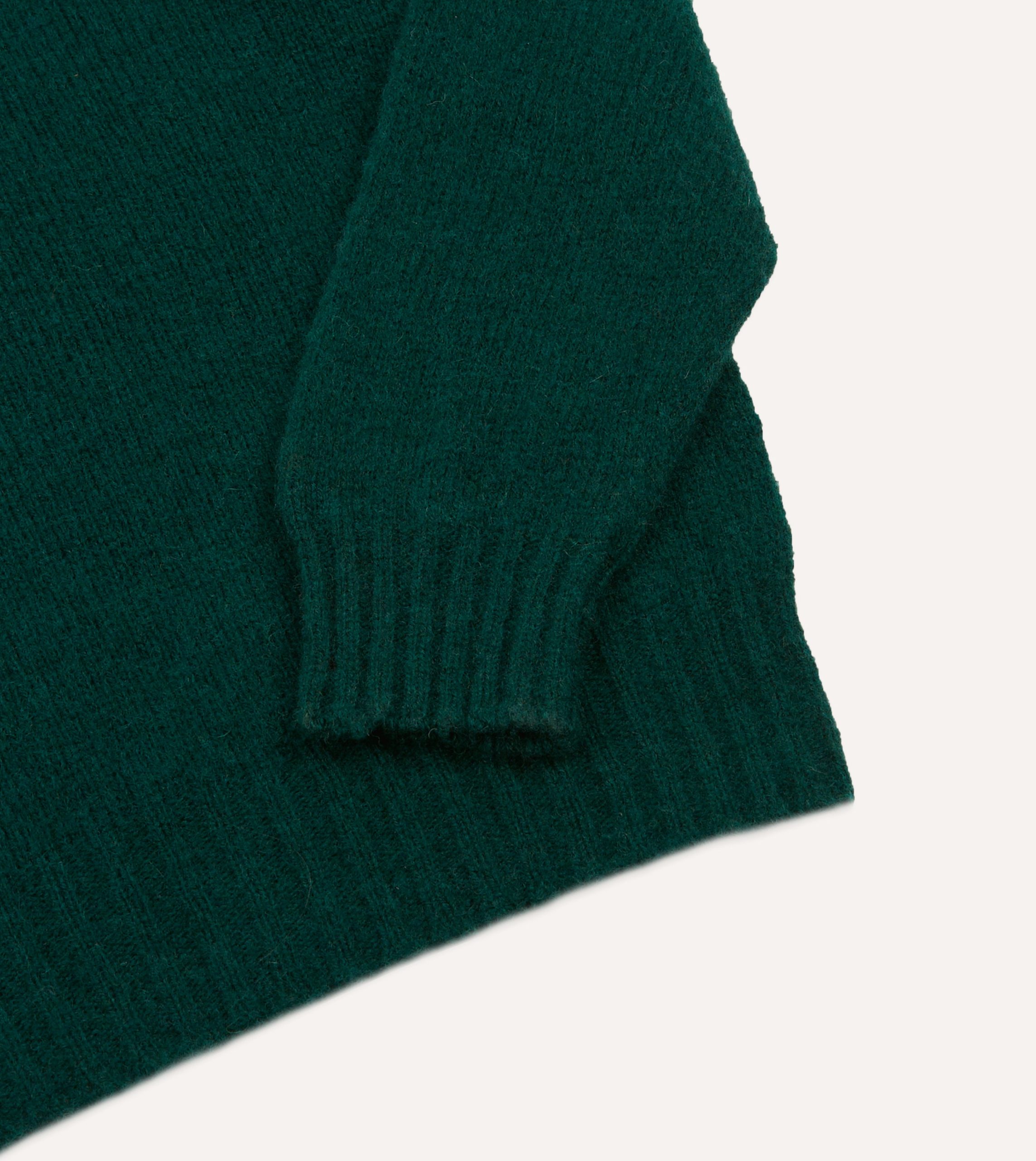 Green Brushed Shetland Mock Neck Jumper - Image 4