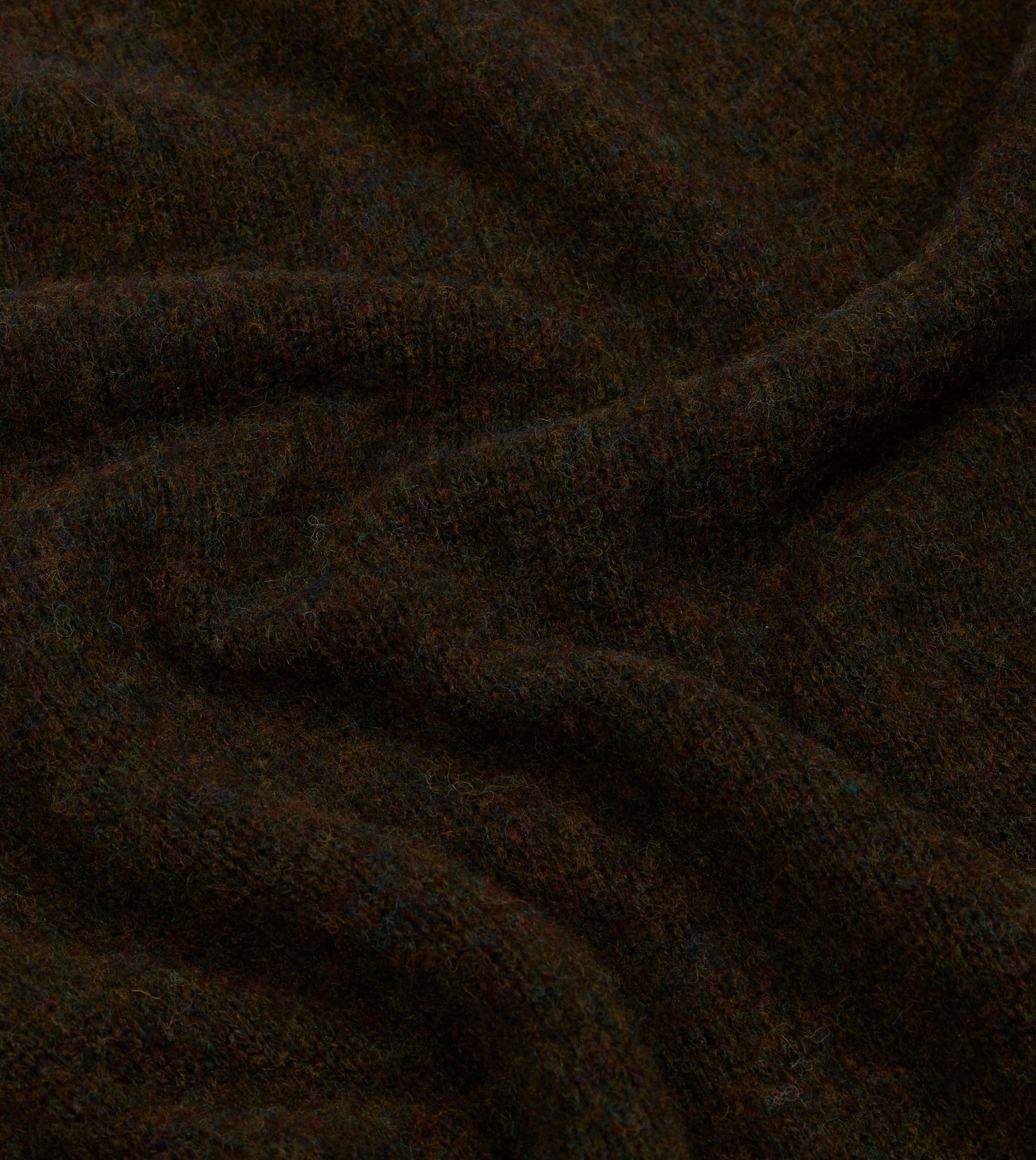 Brown Brushed Shetland Mock Neck Jumper - Image 2