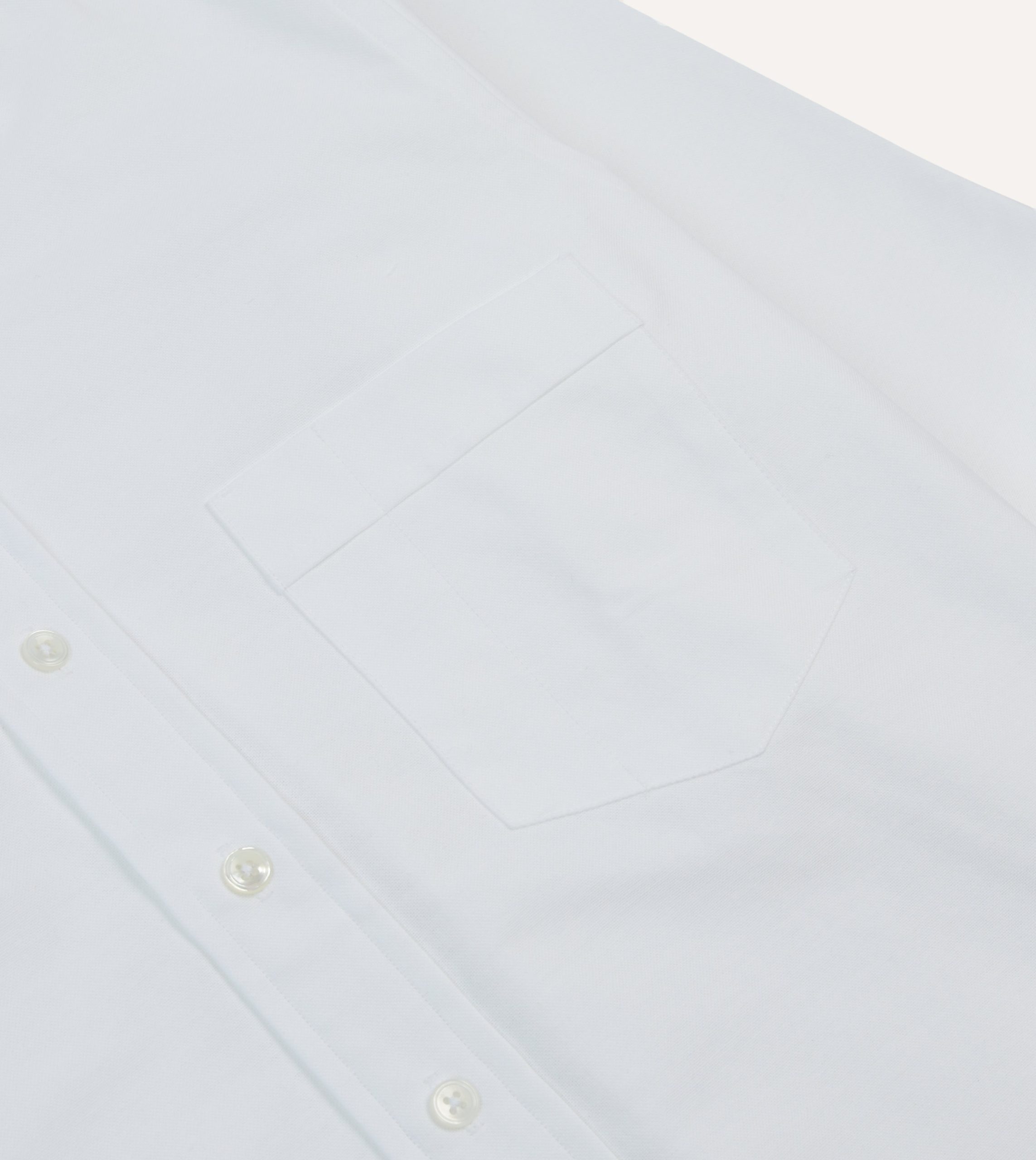 White Oxford Cotton Cloth Button-Down Shirt - Image 4