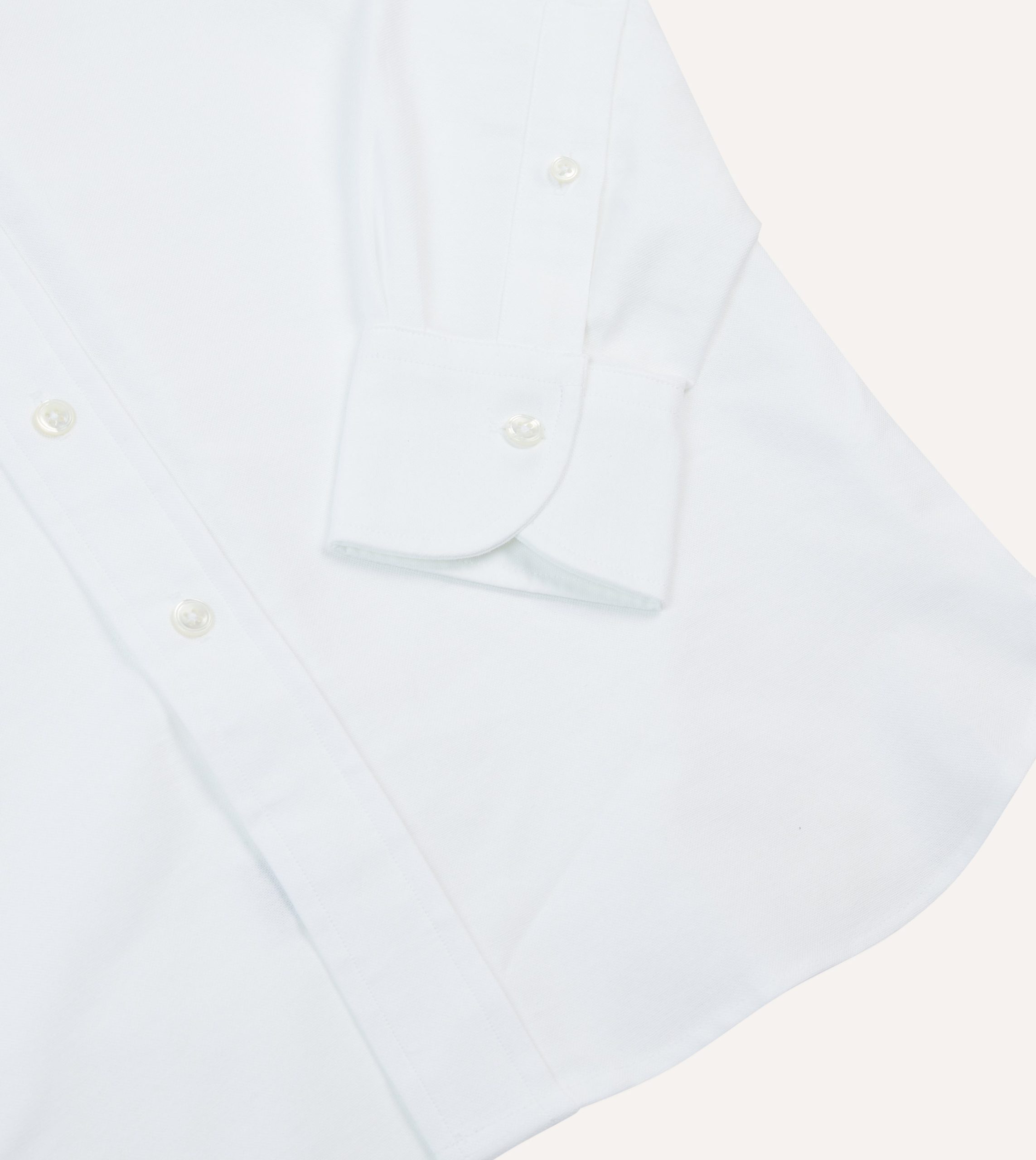 White Oxford Cotton Cloth Button-Down Shirt - Image 5