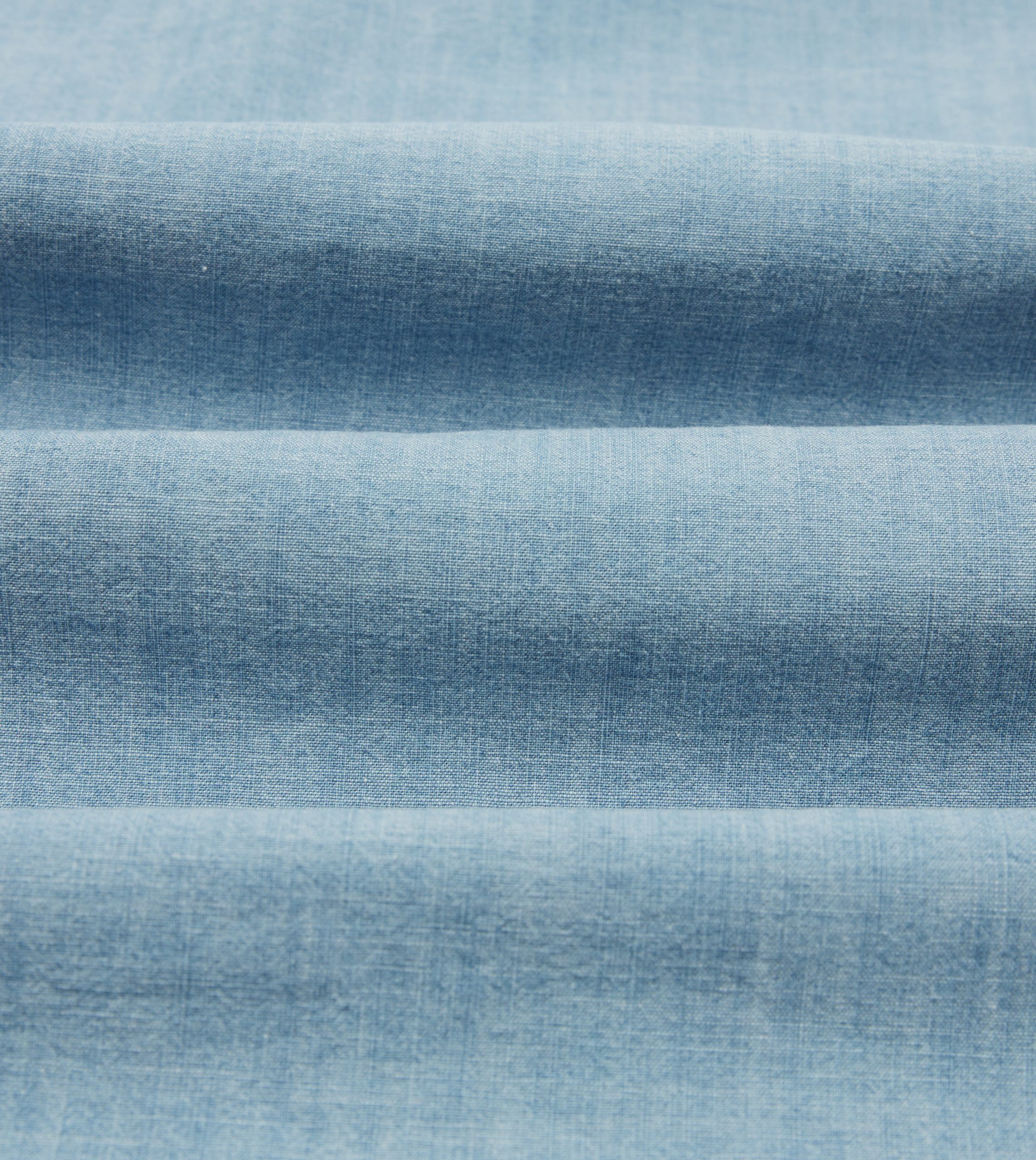 Blue Cotton Chambray Two-Pocket Work Shirt - Image 2