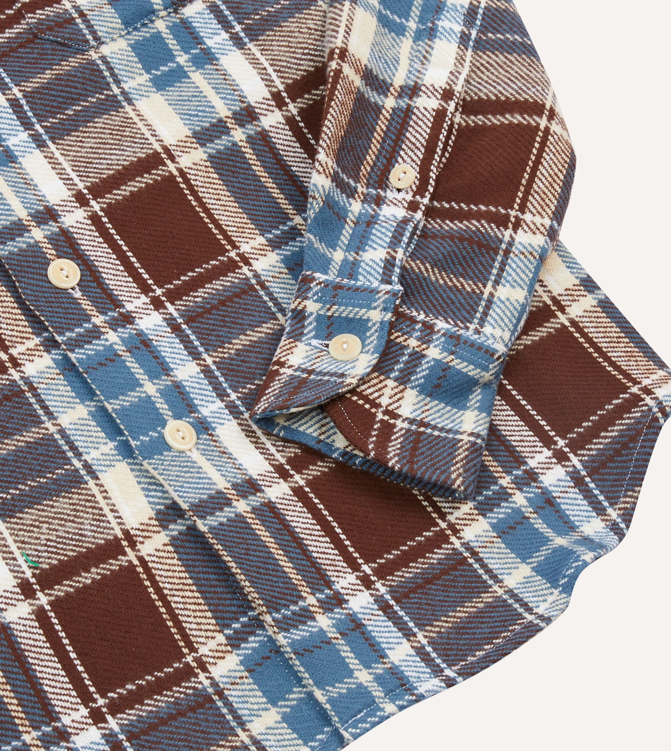 Blue Check Heavy Cotton Two-Pocket Work Shirt - Image 5