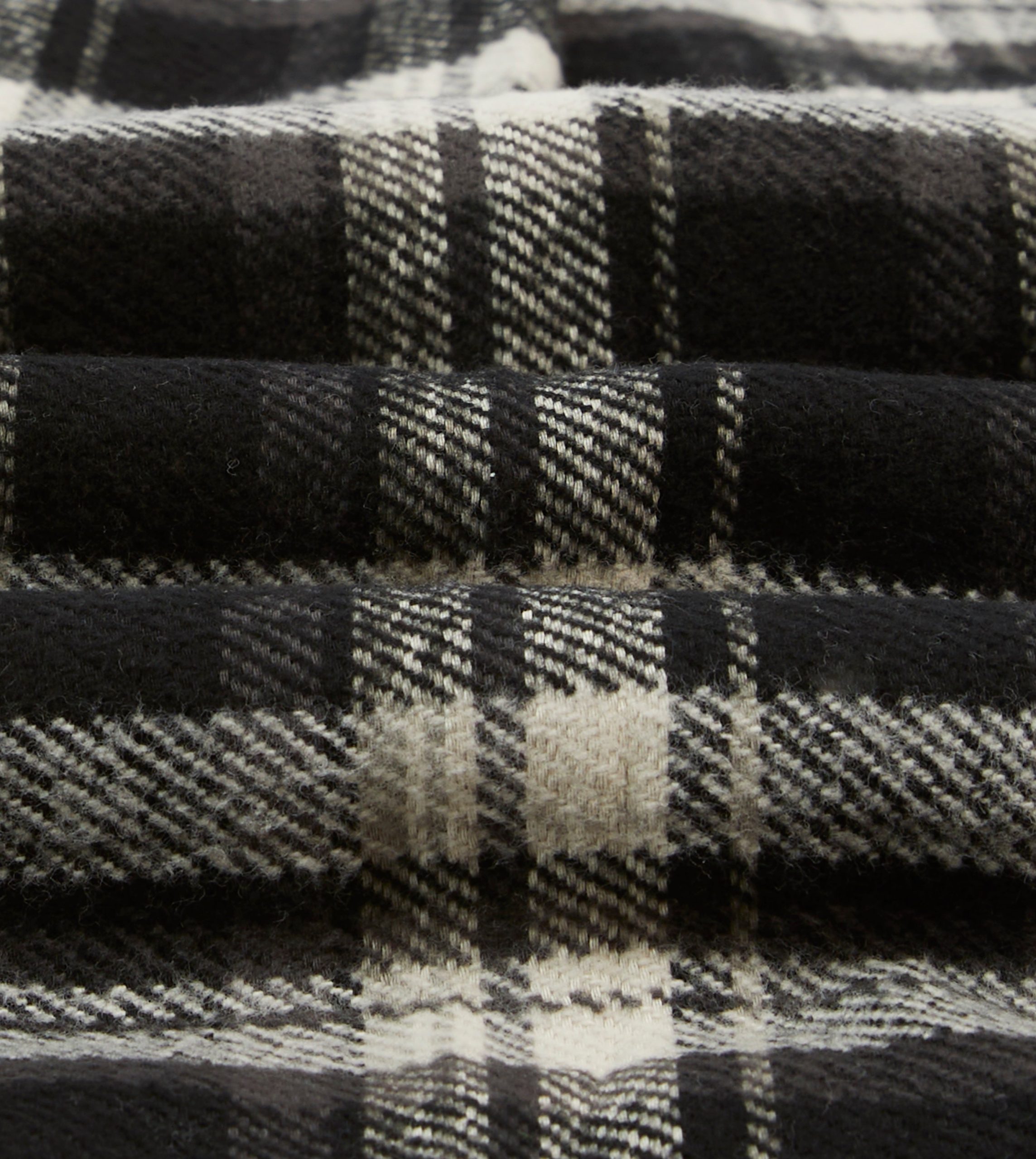 Drake's by A. Levine Black Check Cotton Two-Pocket Work Shirt - Image 2