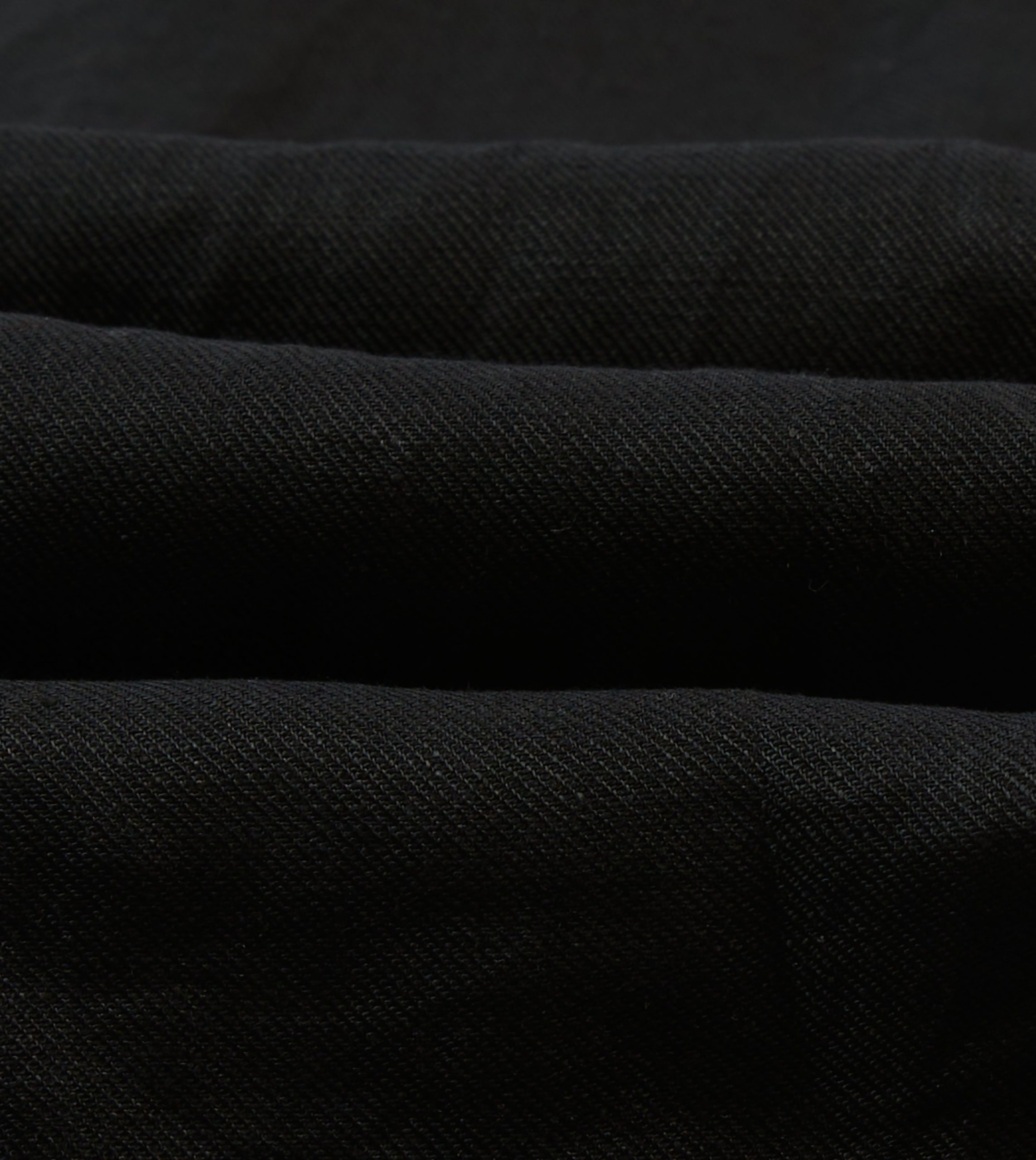 Black Linen Twill Two-Pocket Western Shirt - Image 2