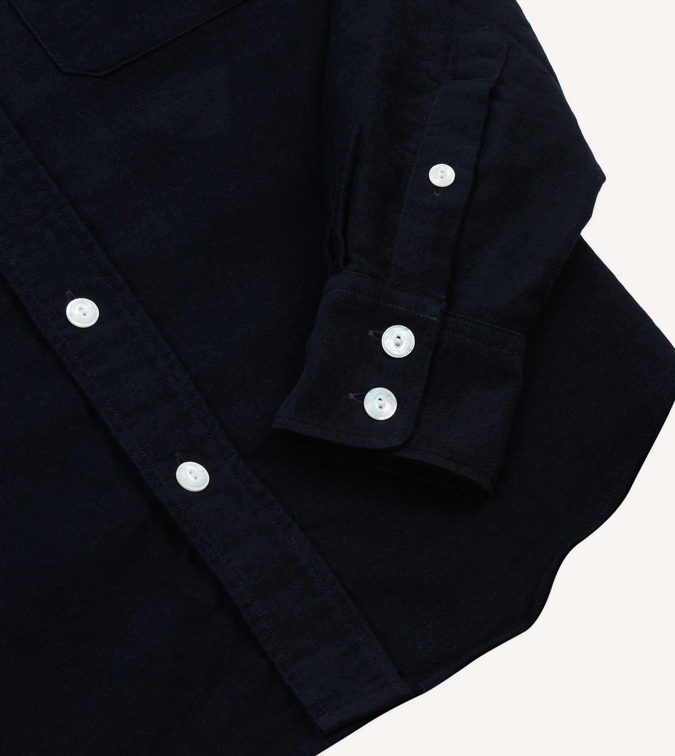 Navy Moleskin Two-Pocket Western Shirt - Image 5