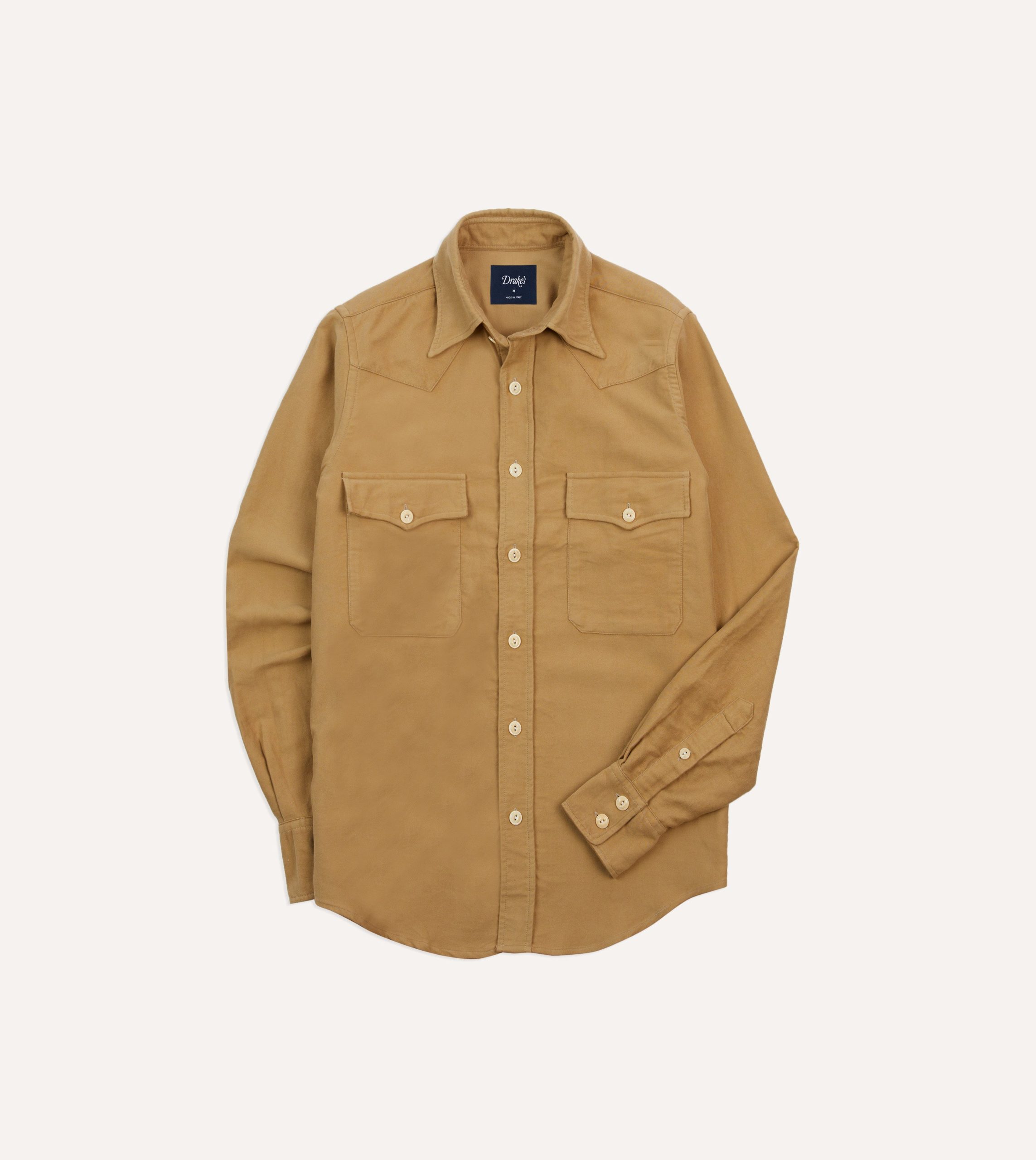 Sand Moleskin Two-Pocket Western Shirt