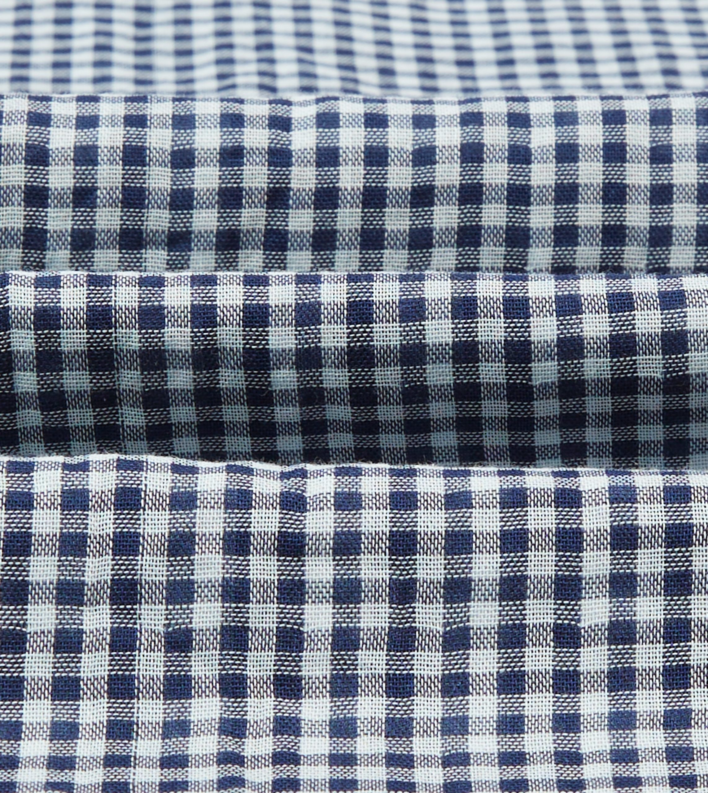 Navy Gingham Cotton Reversible Smock - Image 8