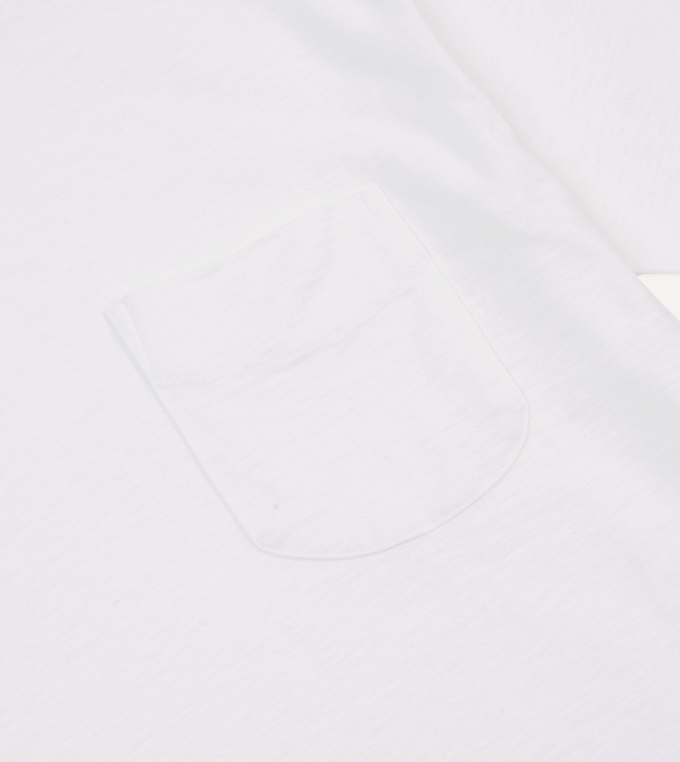 White Flamé Cotton Crew Neck Hiking T-Shirt - Image 3