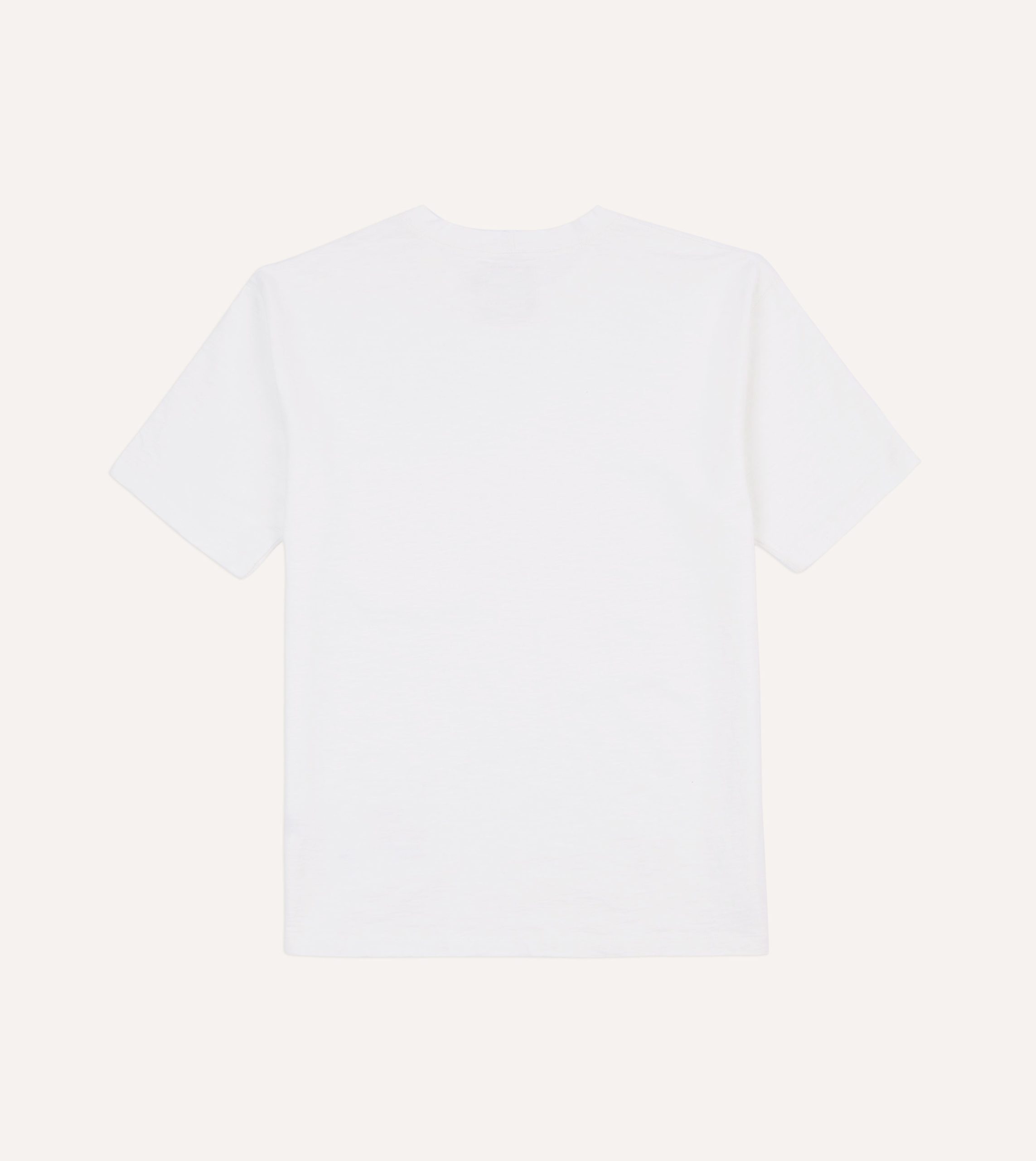 White Flamé Cotton Crew Neck Hiking T-Shirt - Image 5