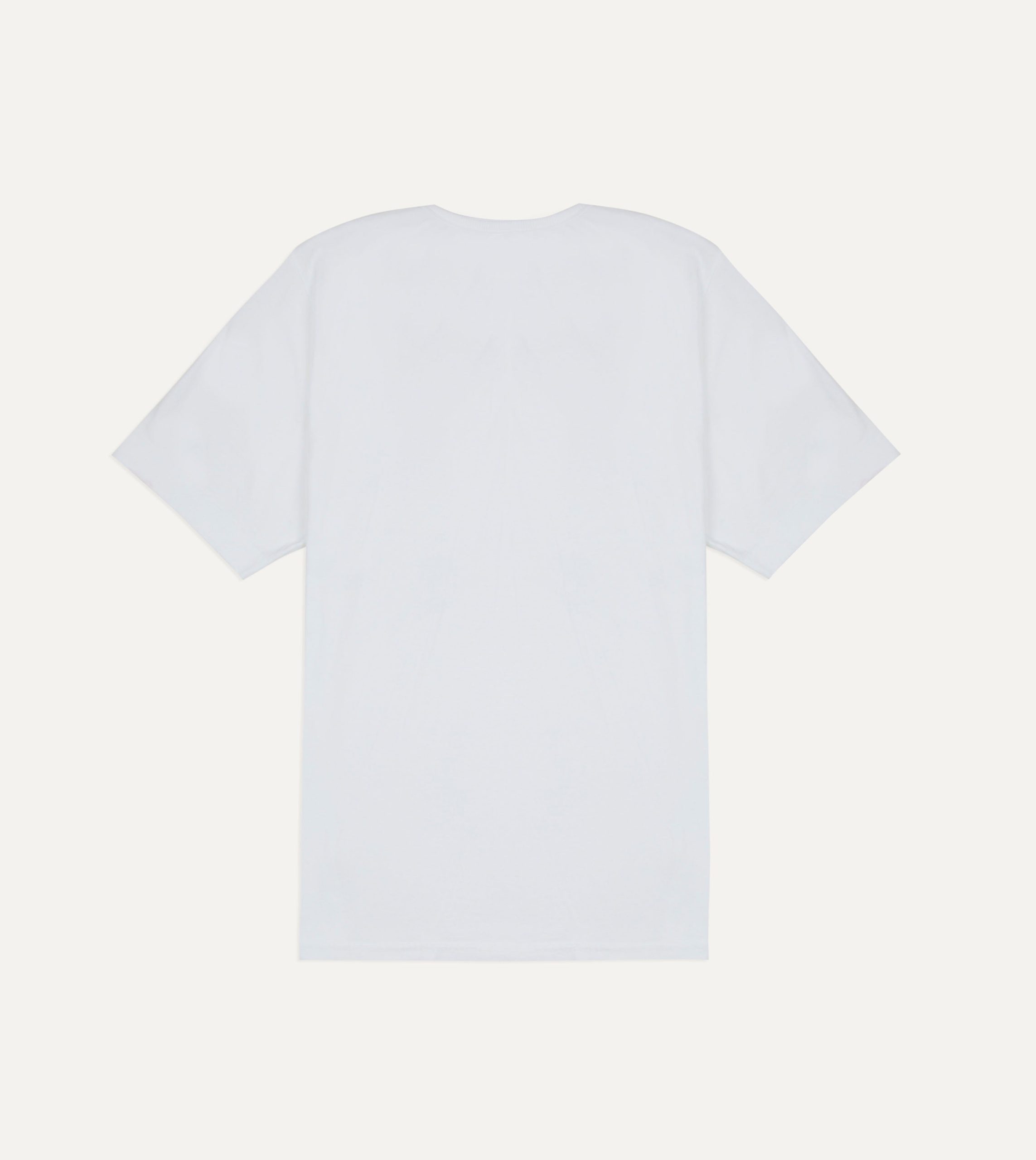 White Cotton Two-Button Henley T-Shirt - Image 4