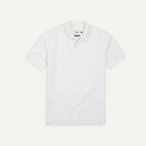 White Piqu?? Cotton Polo Shirt